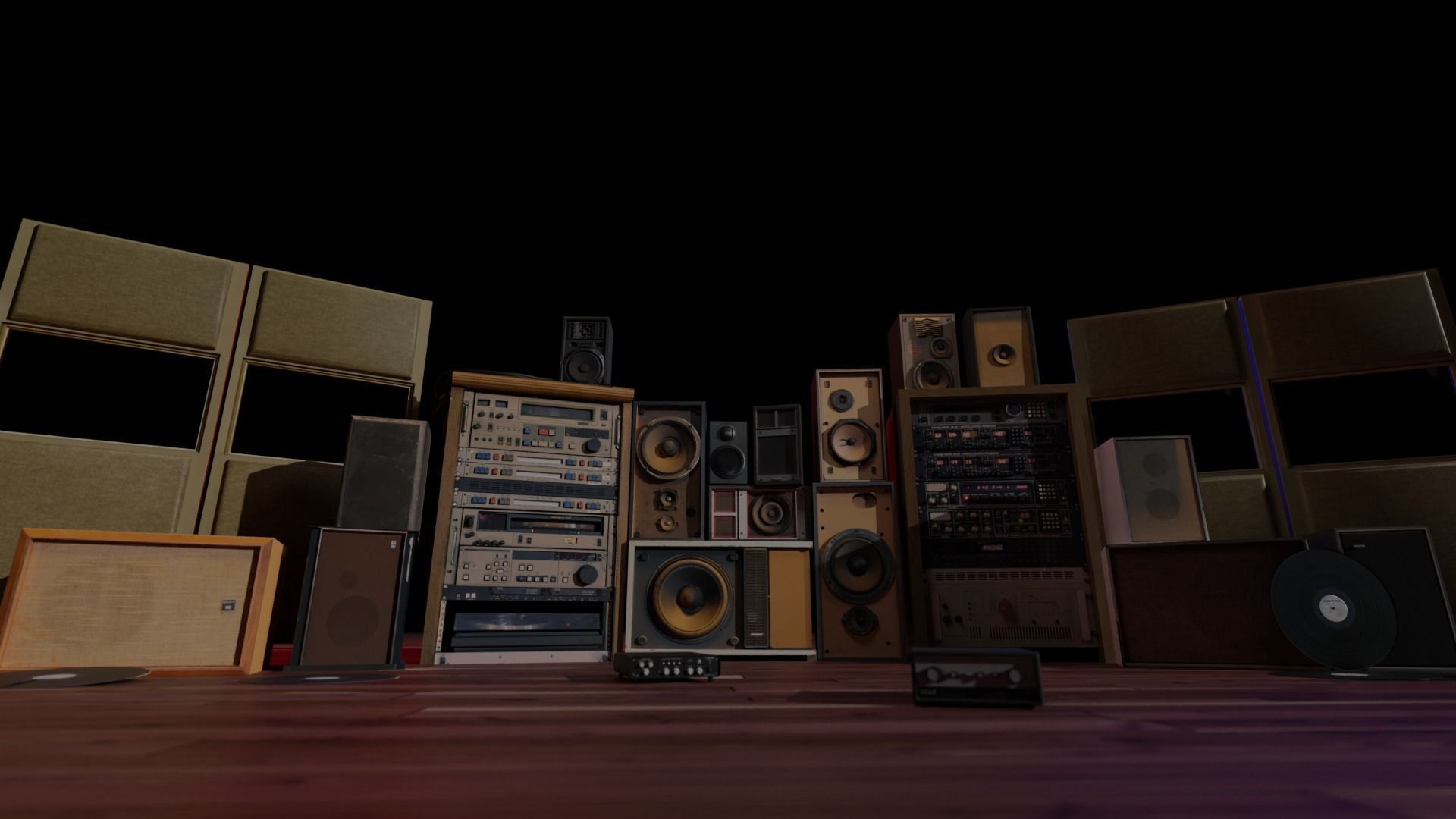 Audio essentials Pack 1 Low-poly 3D model_4