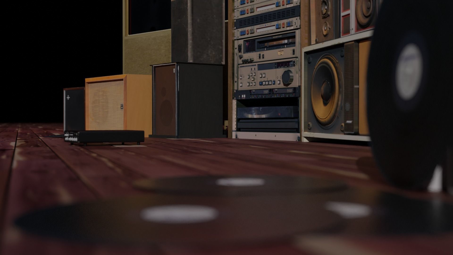 Audio essentials Pack 1 Low-poly 3D model_3