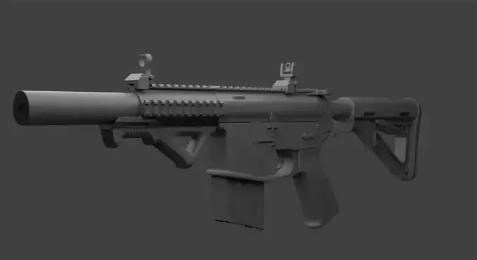 highpoly ar - rifle