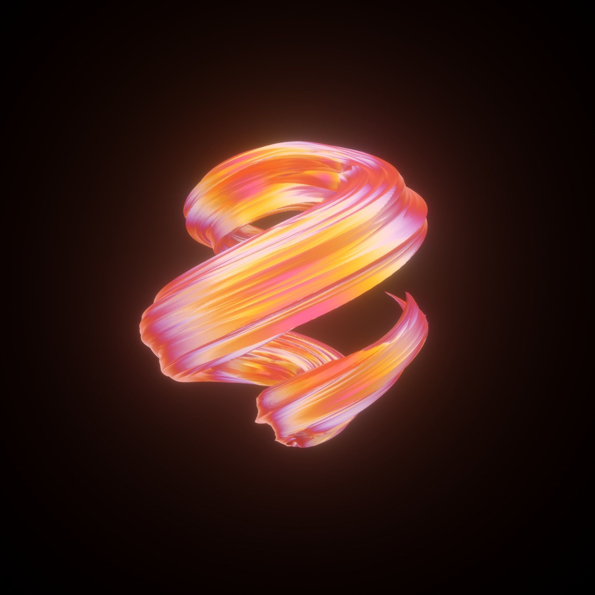 Twisted Abstract Object 3D model_2