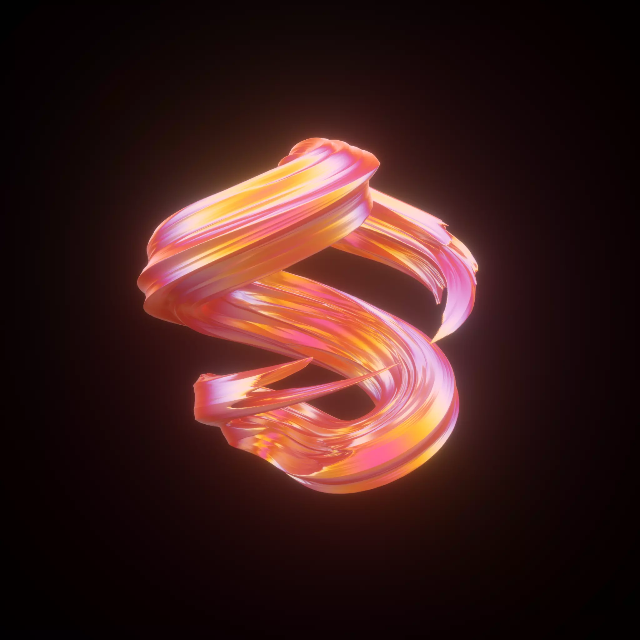 Twisted Abstract Object 3D model_0