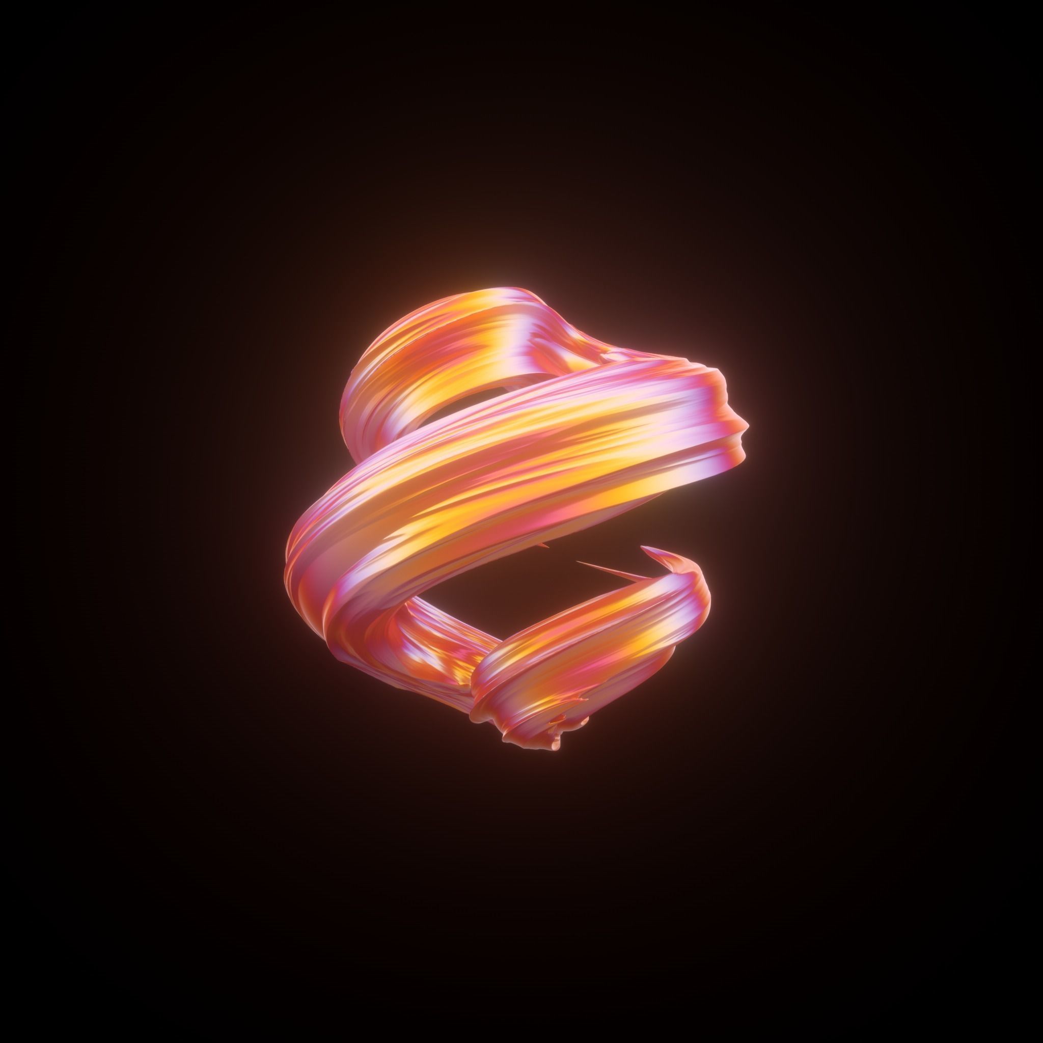 Twisted Abstract Object 3D model_1