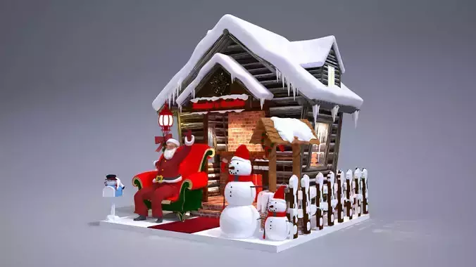 Santas Grotto Christmas Decoration 3D model