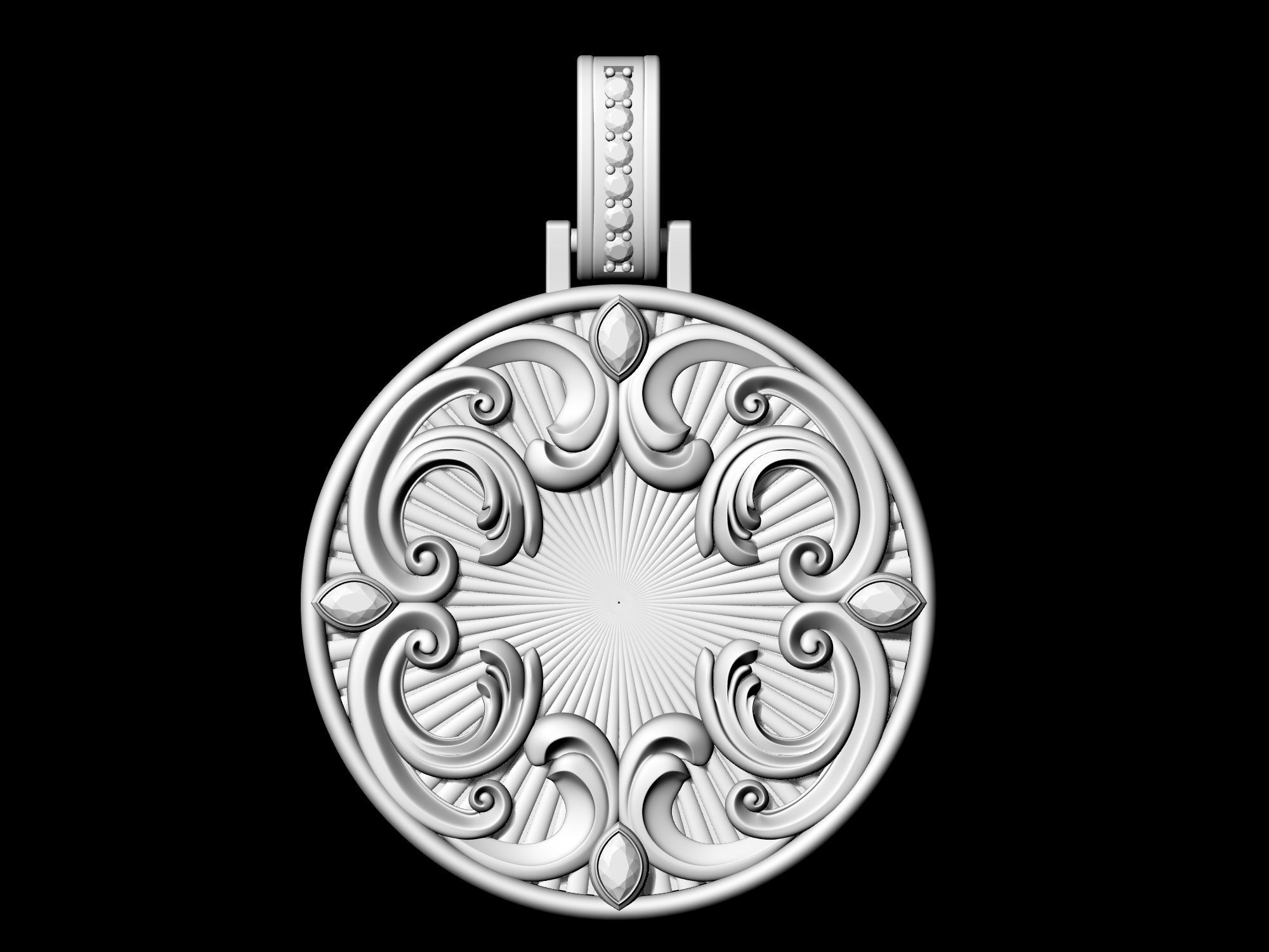 Fantastic Crystal Pendant 3D print model_2