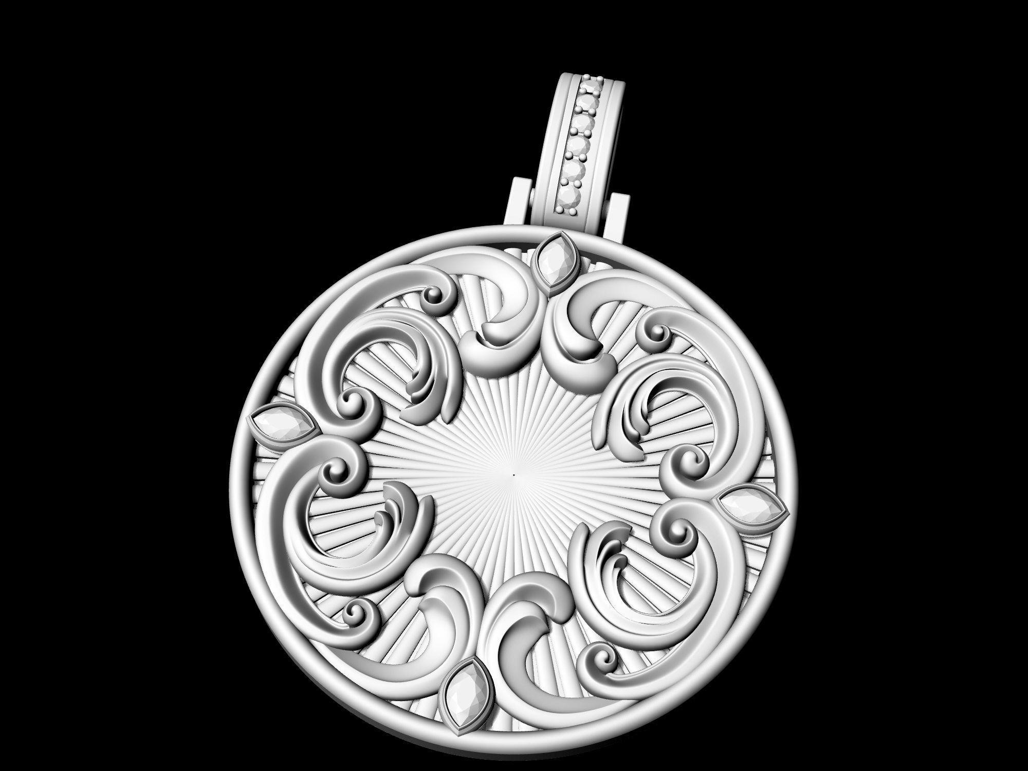 Fantastic Crystal Pendant 3D print model_3