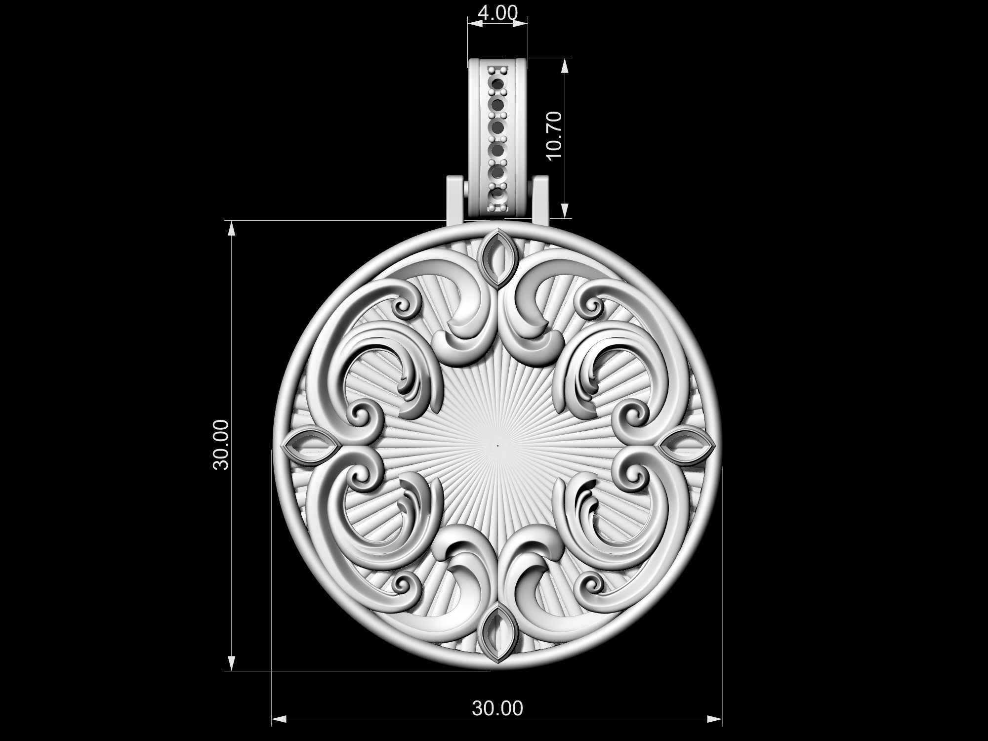 Fantastic Crystal Pendant 3D print model_9