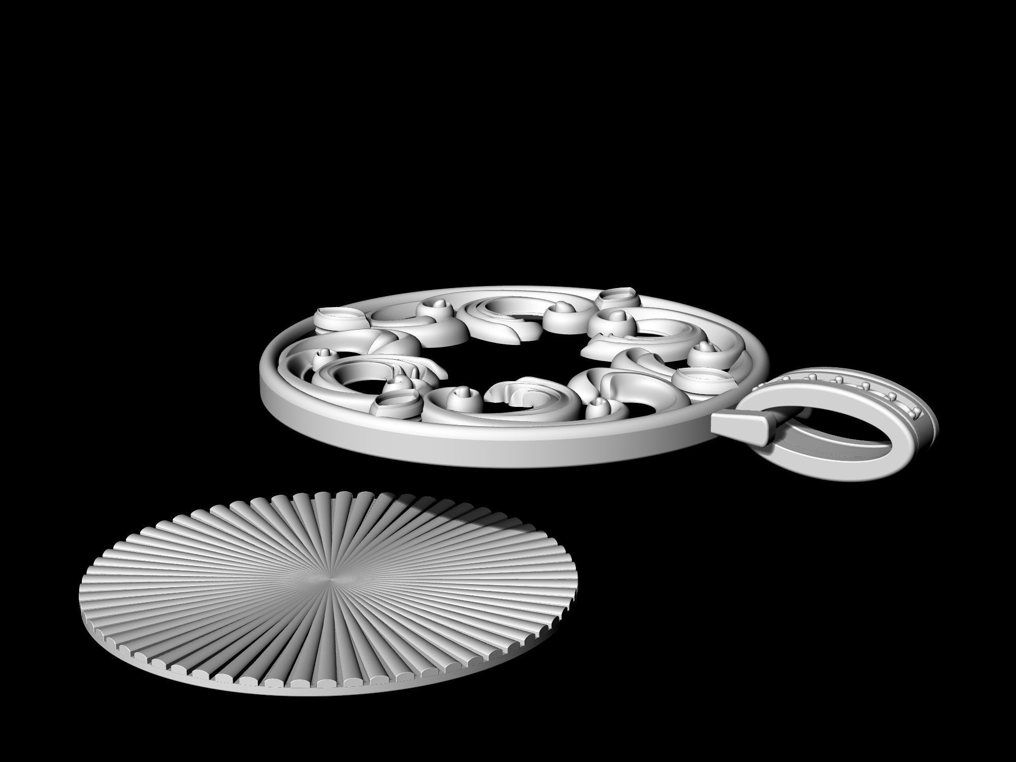 Fantastic Crystal Pendant 3D print model_8