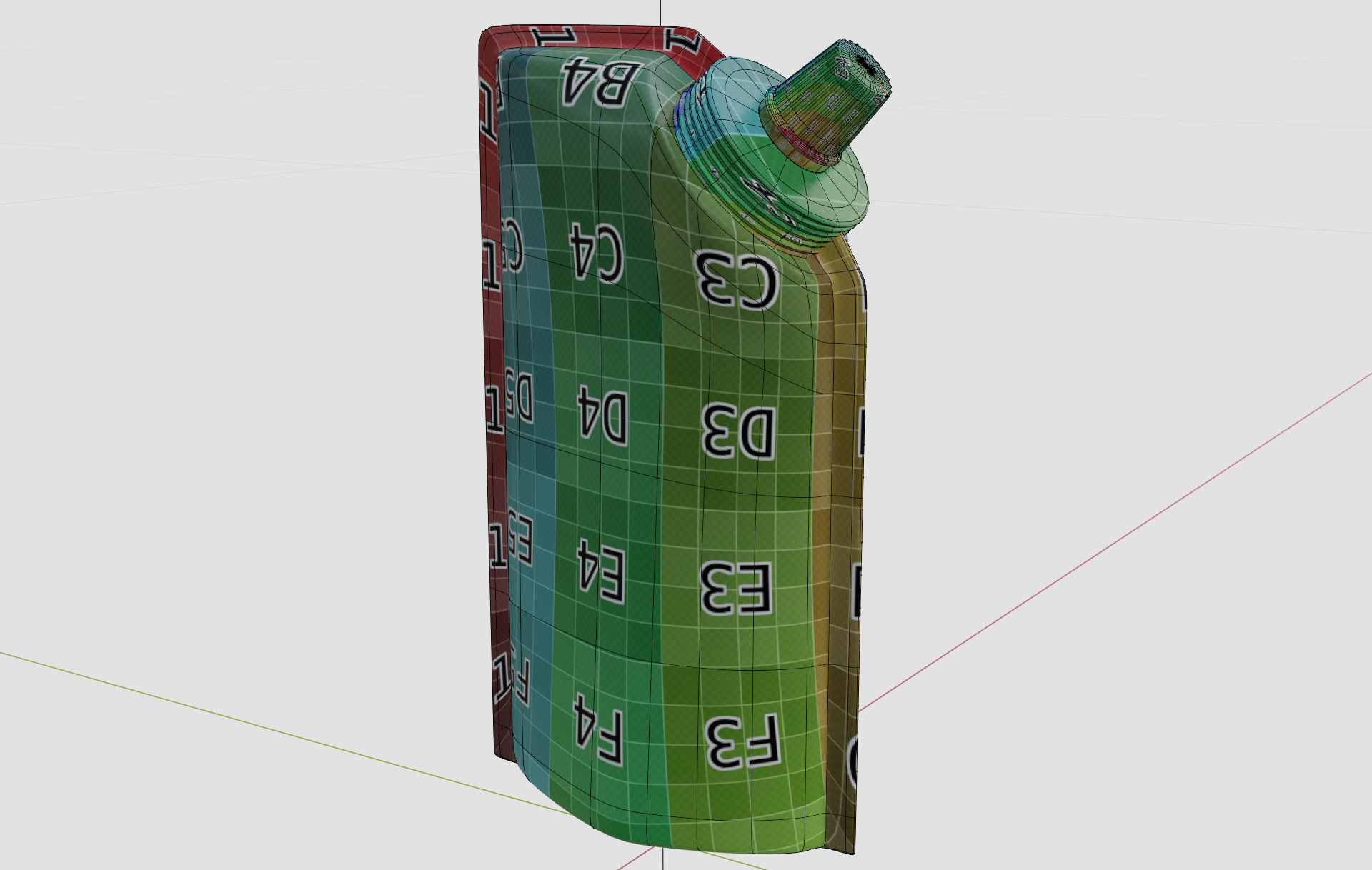 SACHET bottle Low-poly 3D model_8