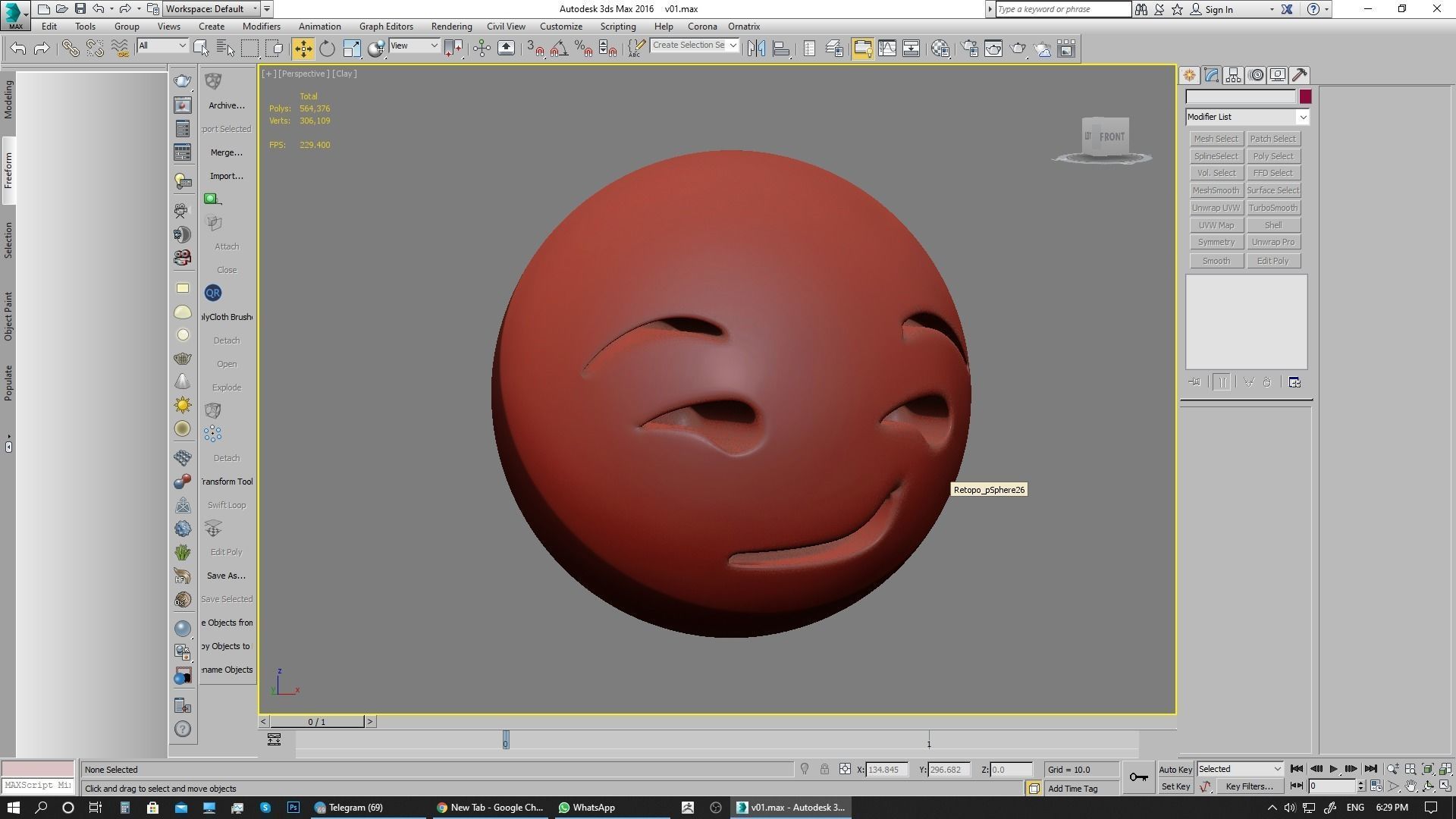 Emoji Smirking Face 3D model_17