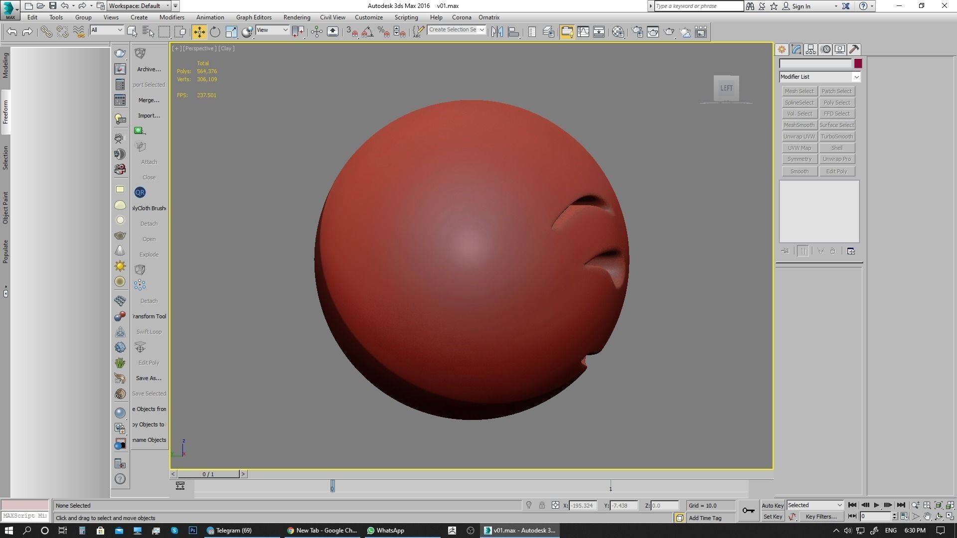 Emoji Smirking Face 3D model_25