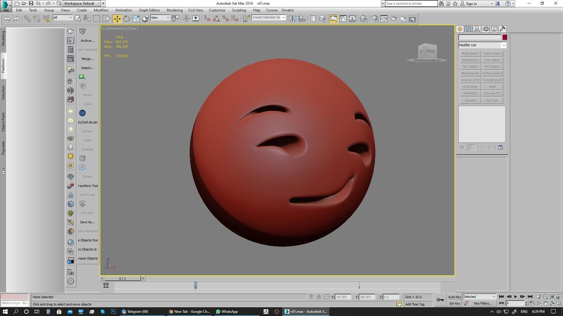 Emoji Smirking Face 3D model_18