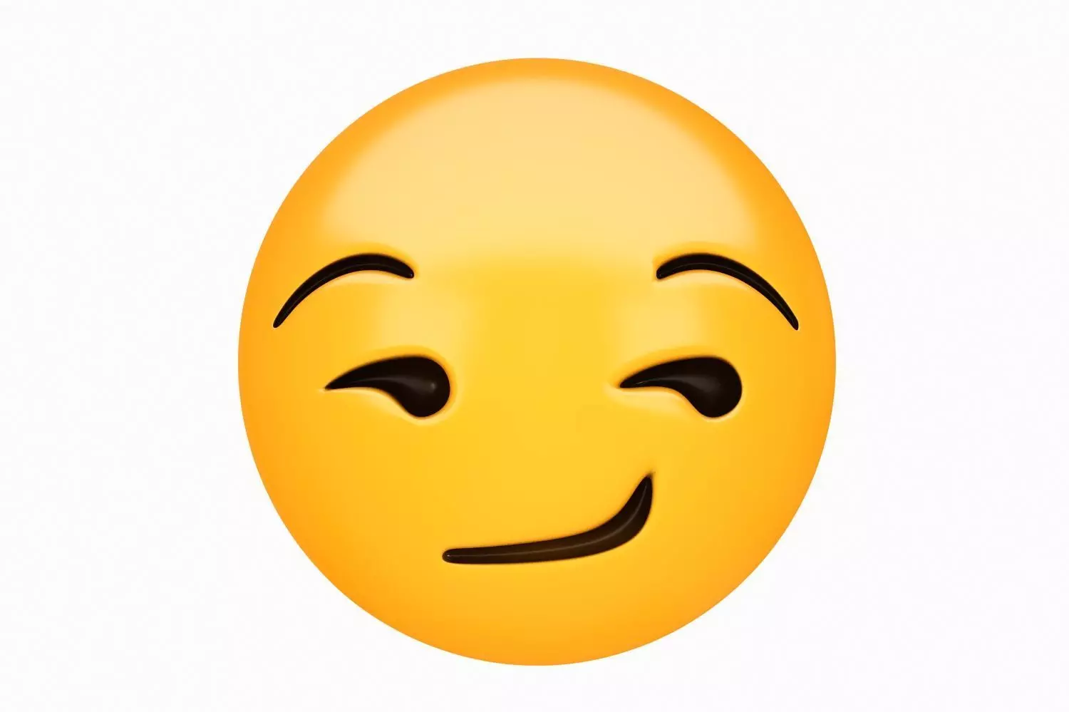 Emoji Smirking Face 3D model_0