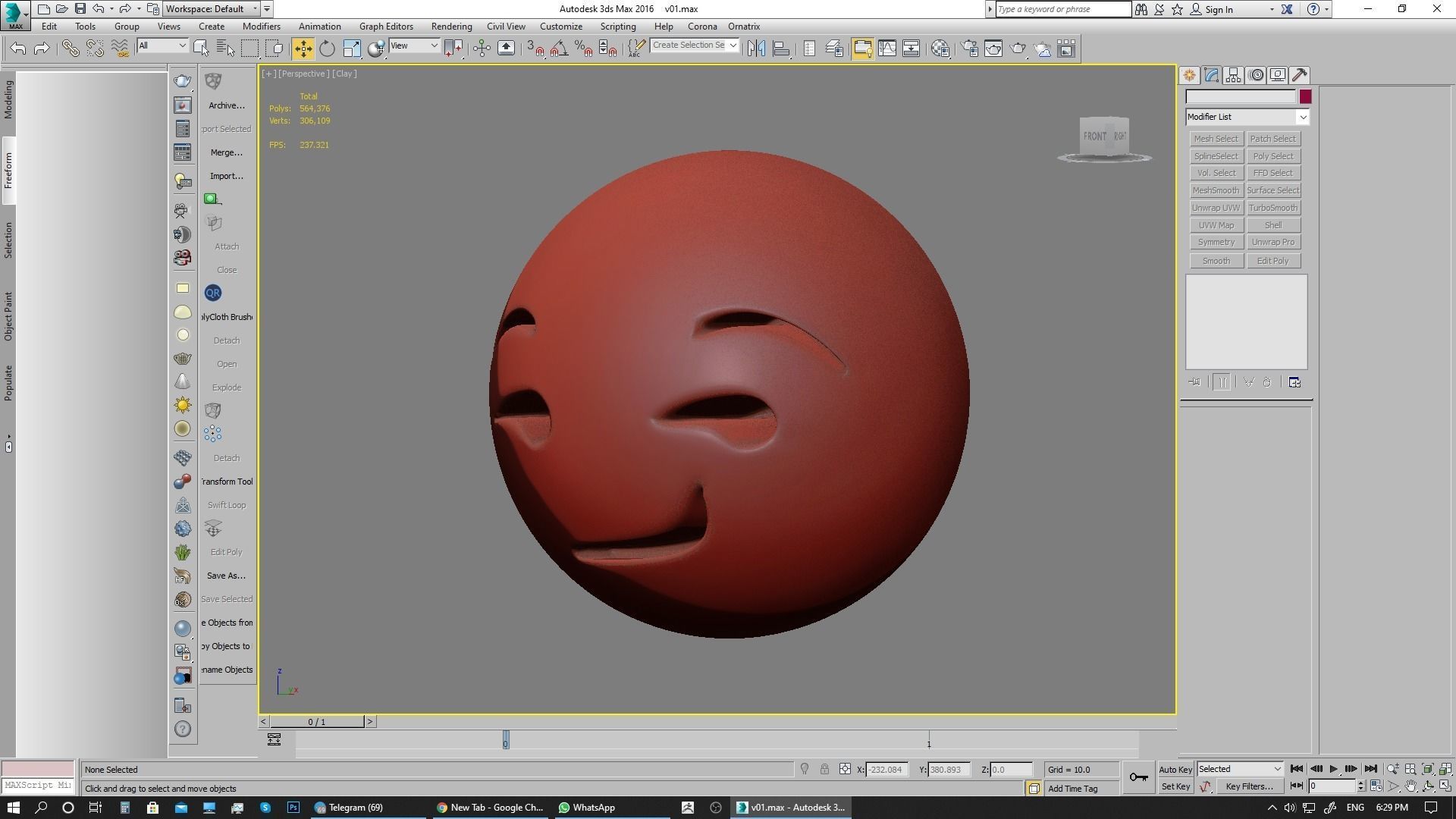 Emoji Smirking Face 3D model_21