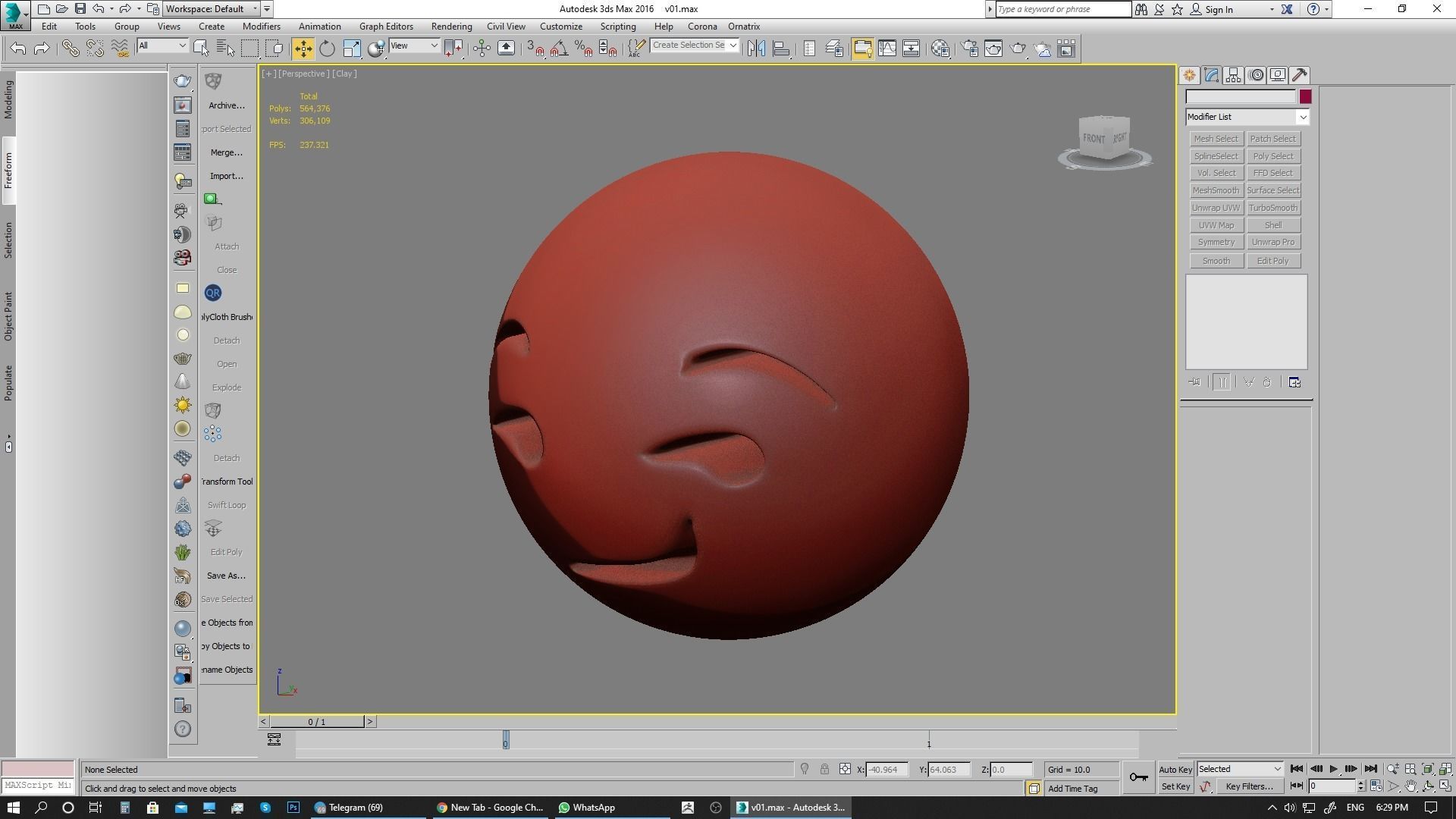 Emoji Smirking Face 3D model_22