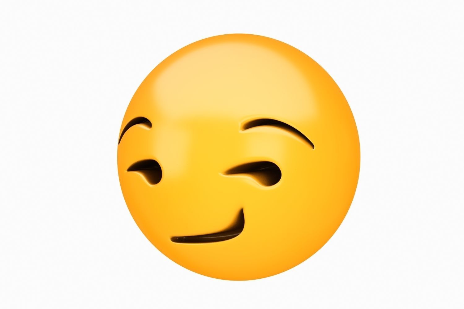 Emoji Smirking Face 3D model_2