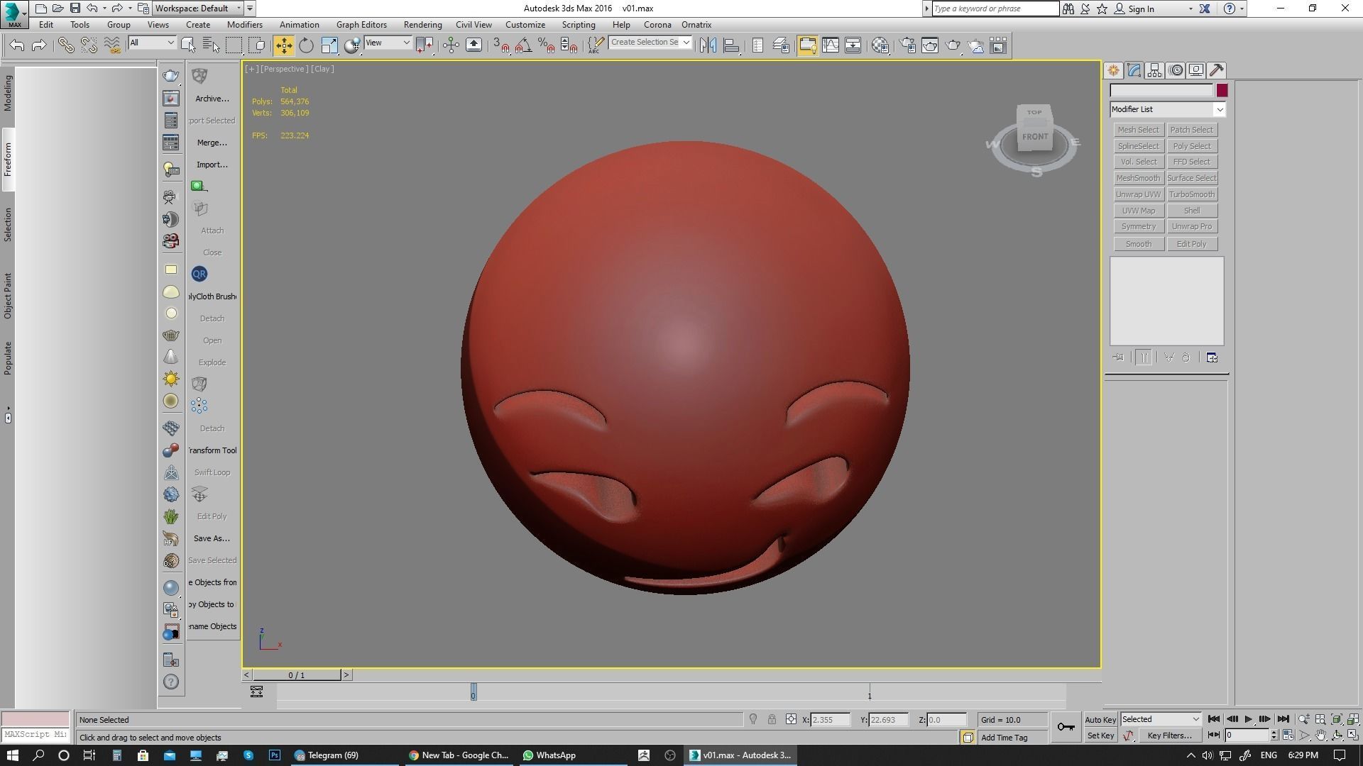Emoji Smirking Face 3D model_24