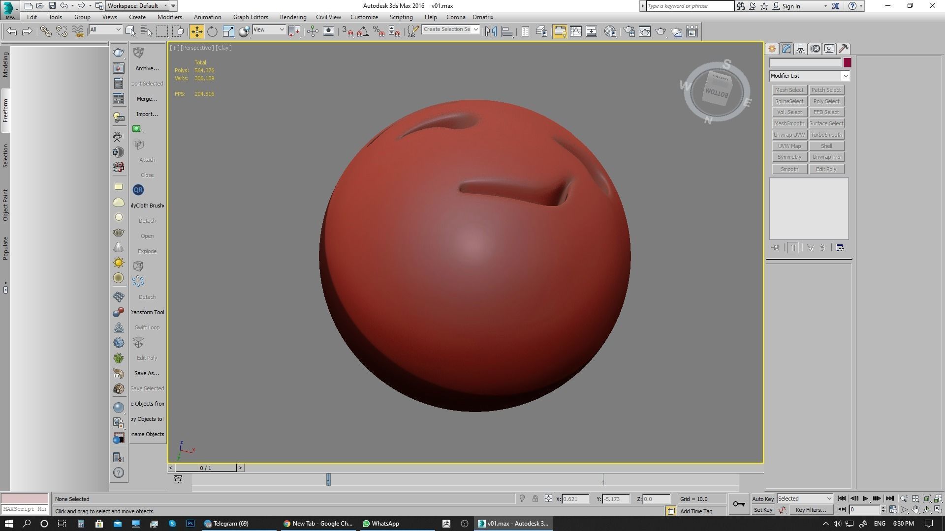 Emoji Smirking Face 3D model_26