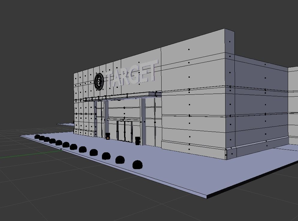 Target Store Low-poly 3D model_6