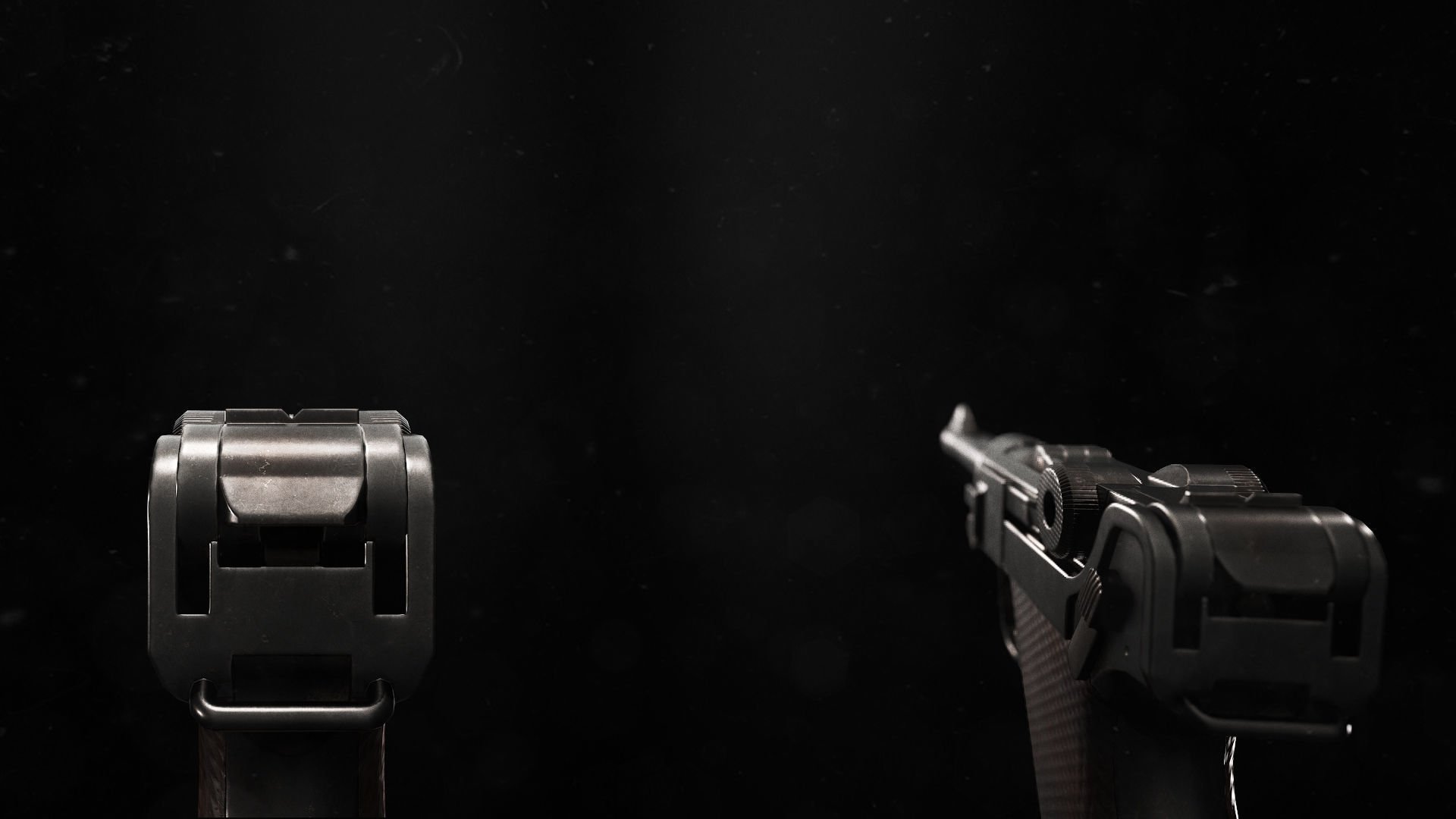 P 08 luger pistol Low-poly 3D model_4