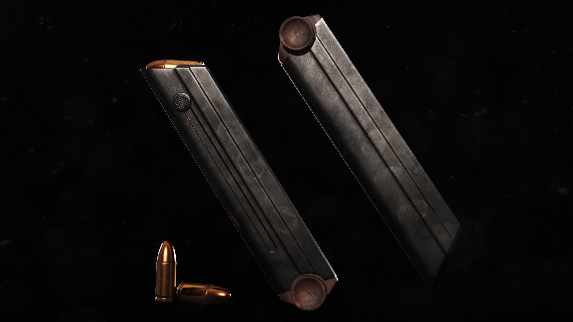 P 08 luger pistol Low-poly 3D model_5