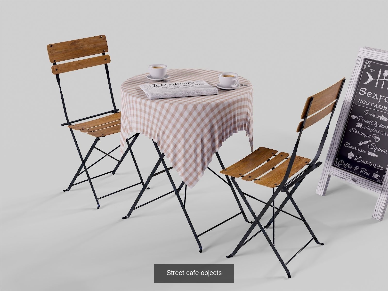 Paris street objects 3D Model Collection_4