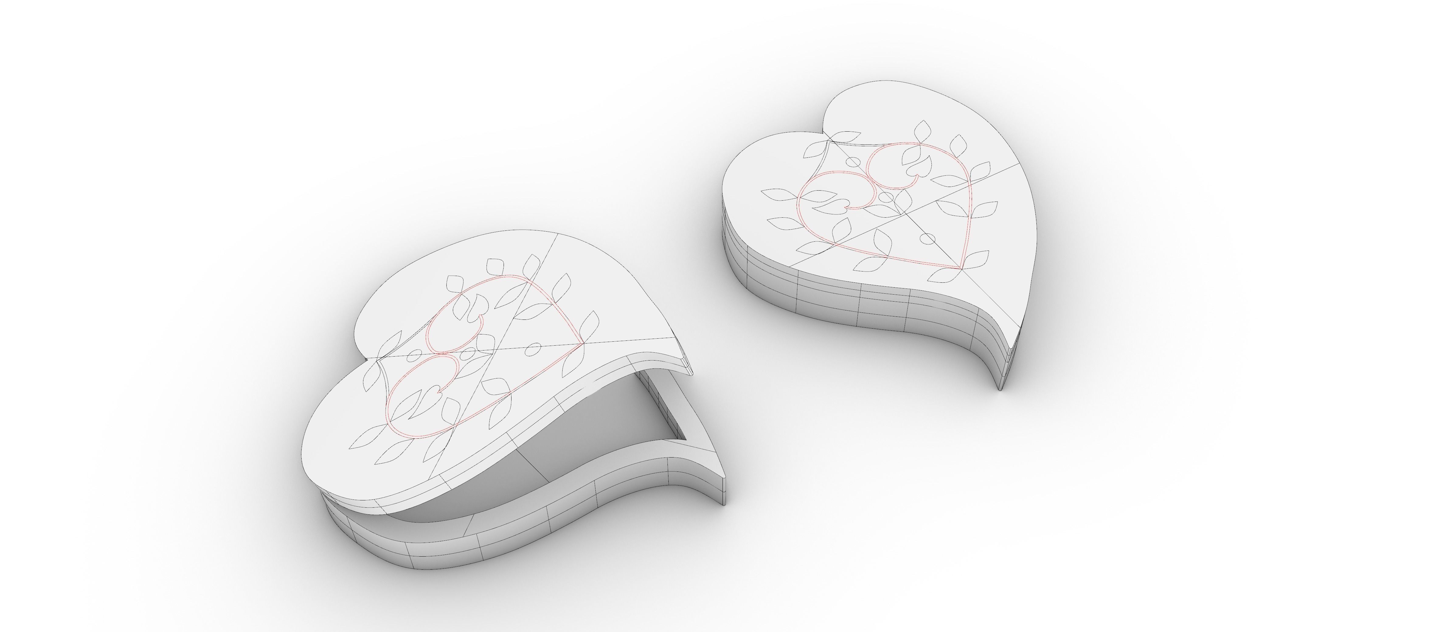 jewelry box wood 3D model_4