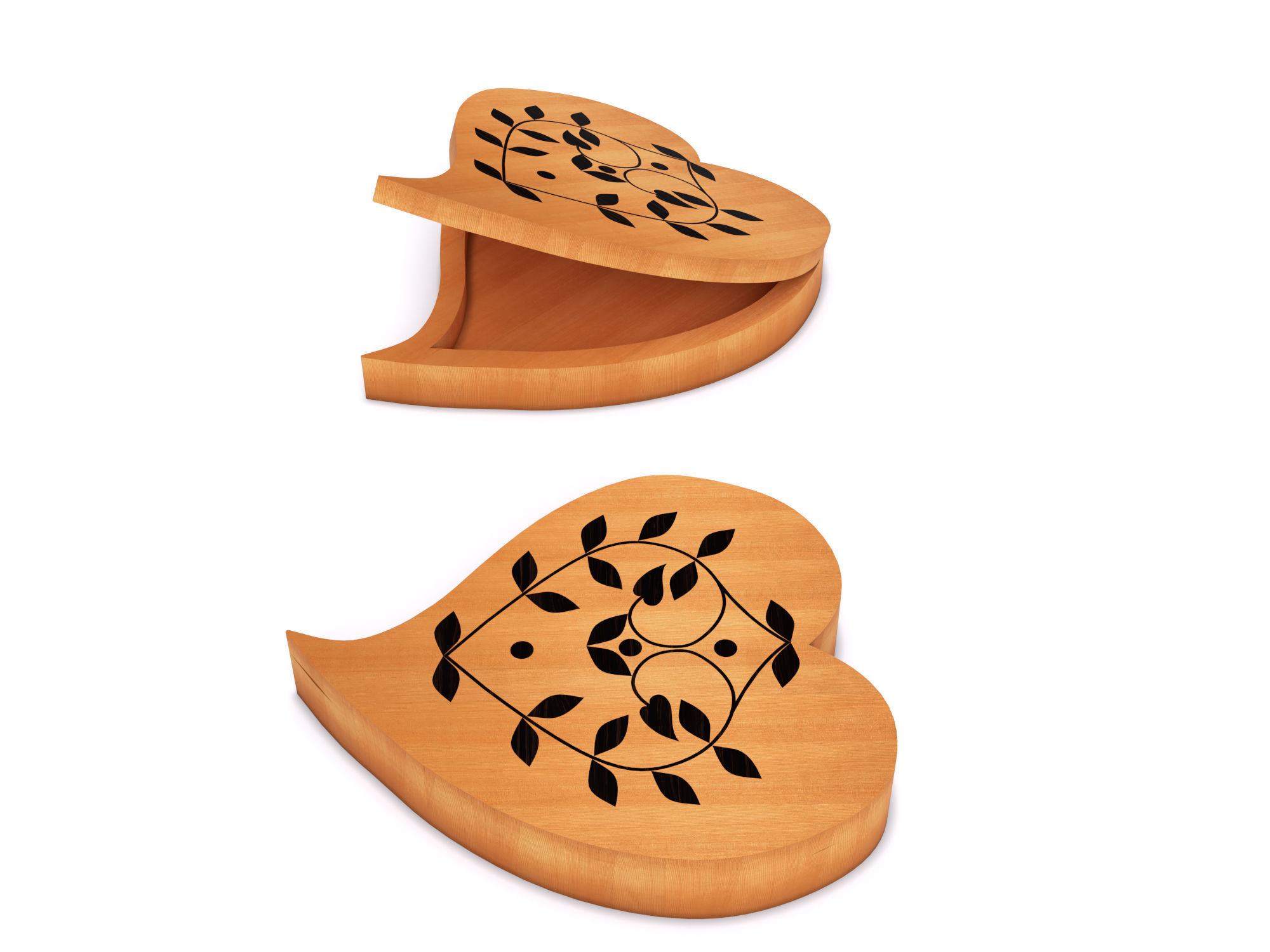 jewelry box wood 3D model_2