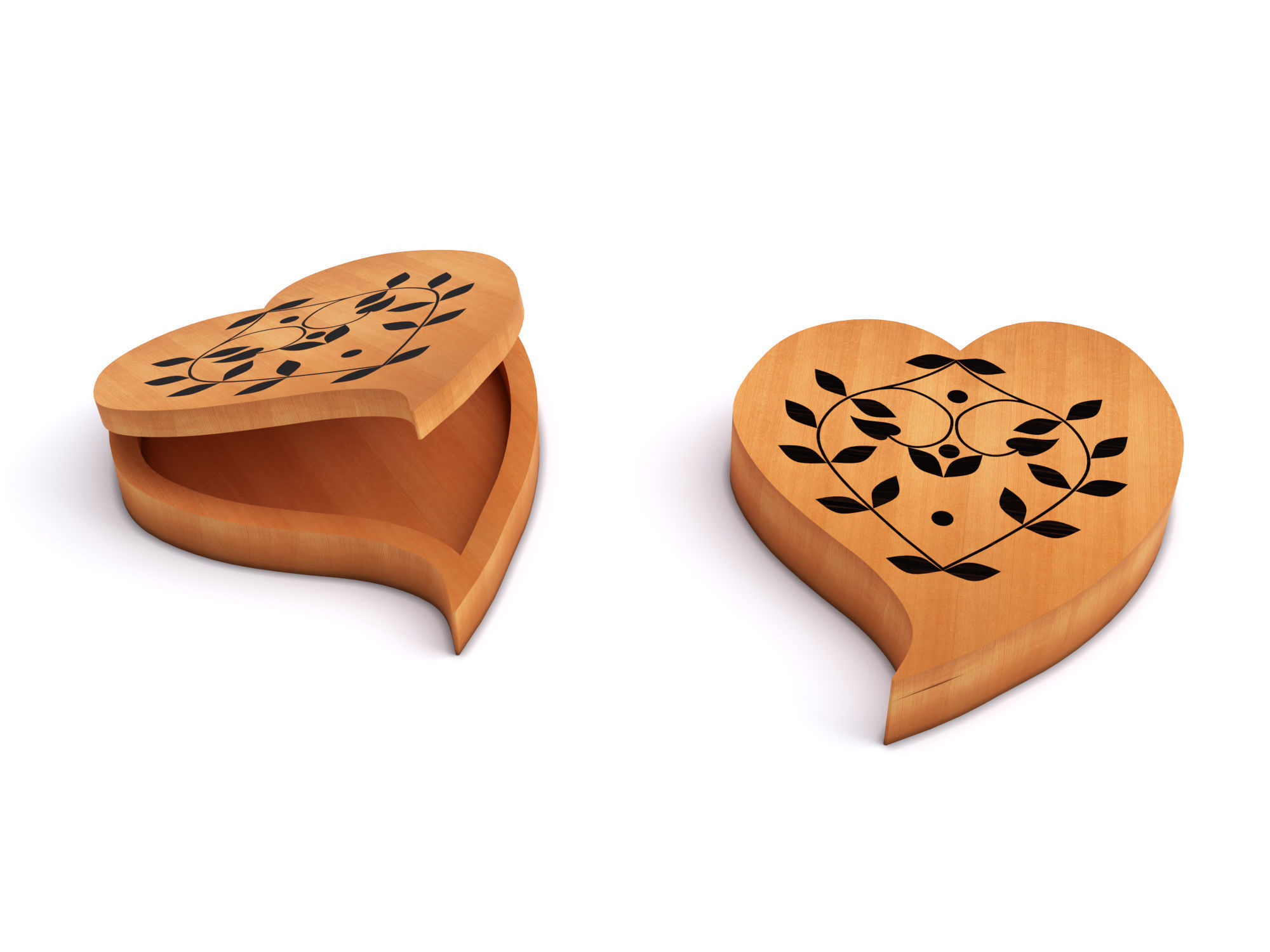 jewelry box wood 3D model_1