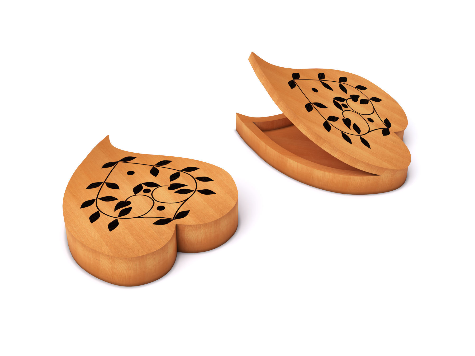 jewelry box wood 3D model_3