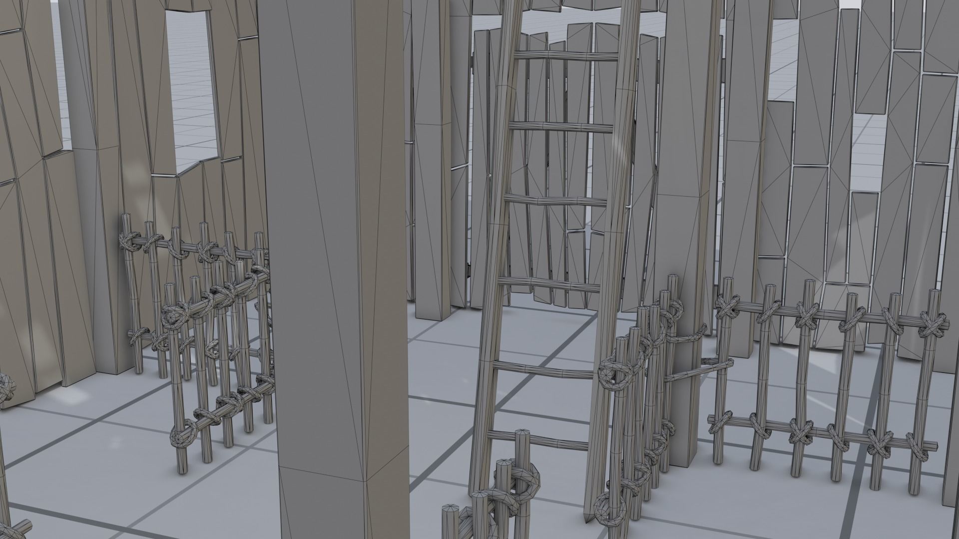 Wooden Barn Low-poly 3D model_15