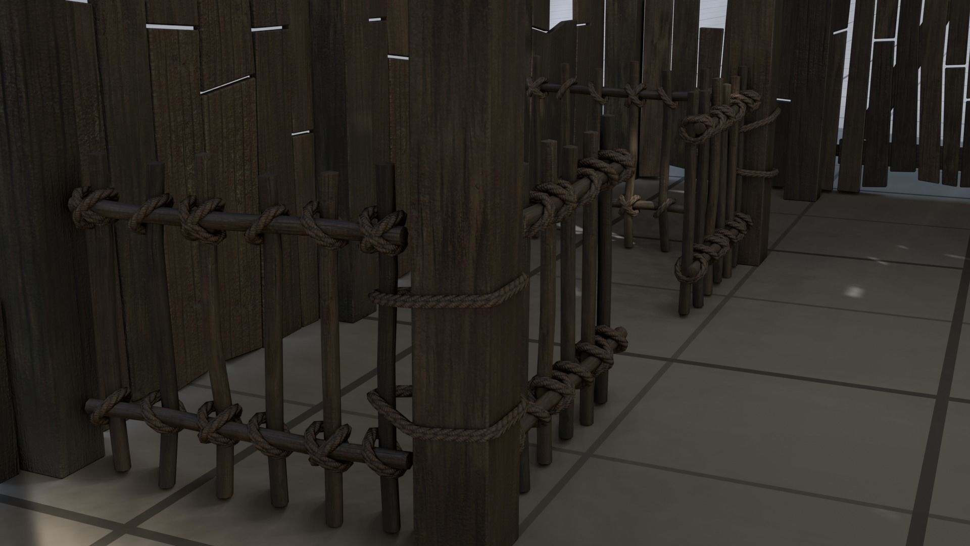 Wooden Barn Low-poly 3D model_8