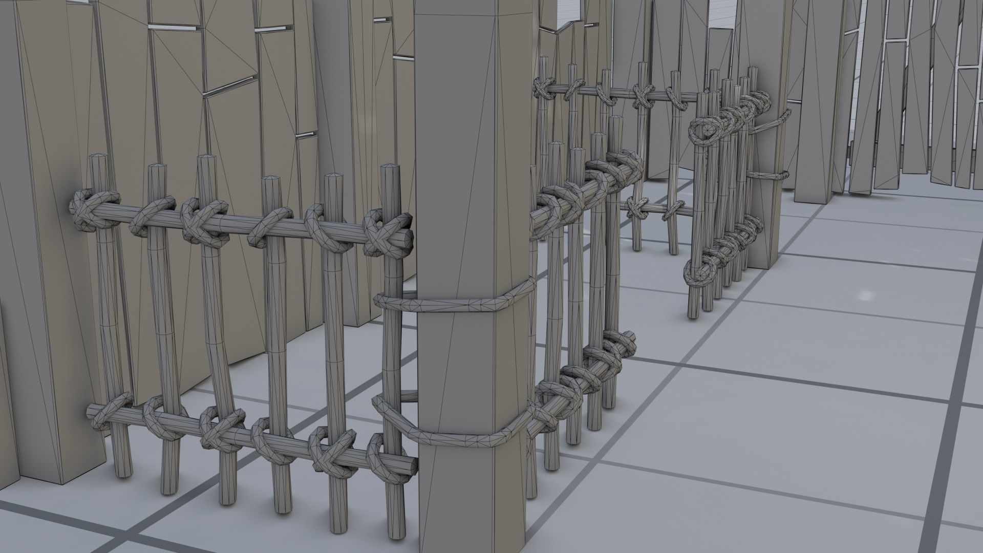 Wooden Barn Low-poly 3D model_9