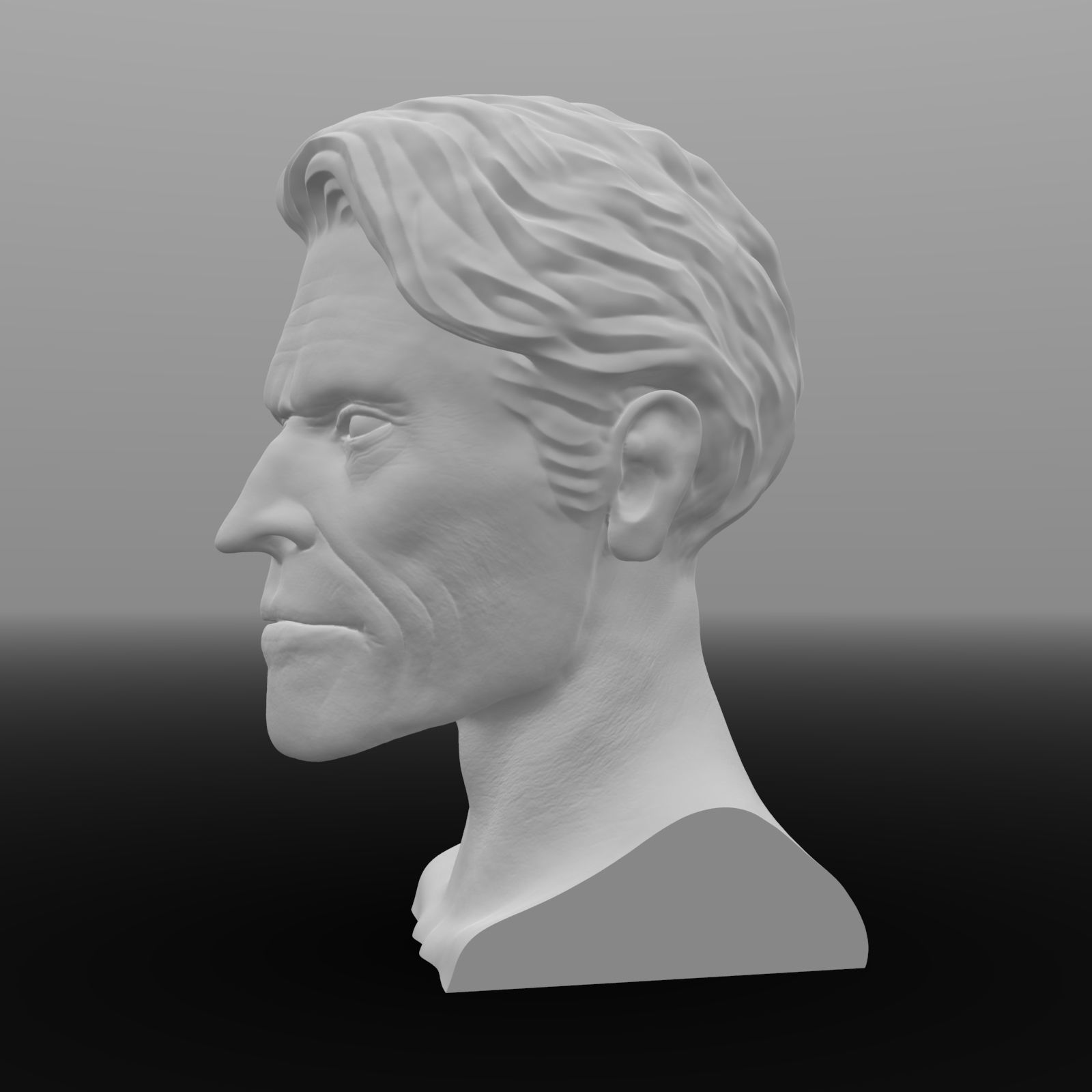 Willem Dafoe Bust Sculpture Ready to print 3D print model_9