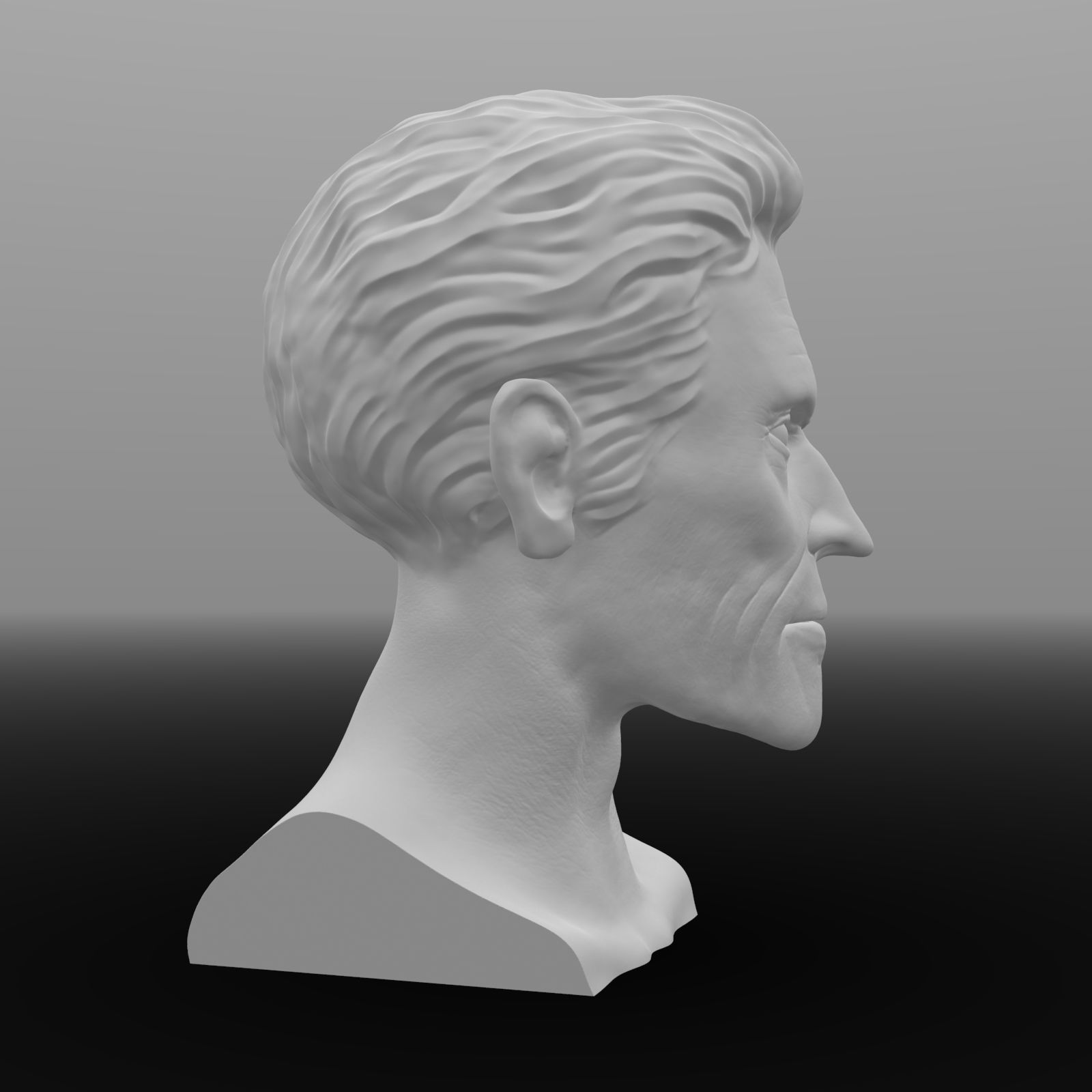 Willem Dafoe Bust Sculpture Ready to print 3D print model_4