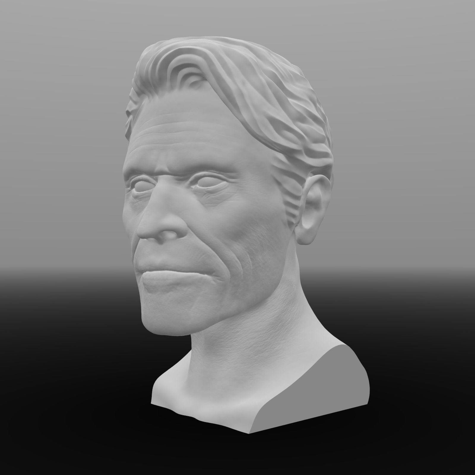 Willem Dafoe Bust Sculpture Ready to print 3D print model_8