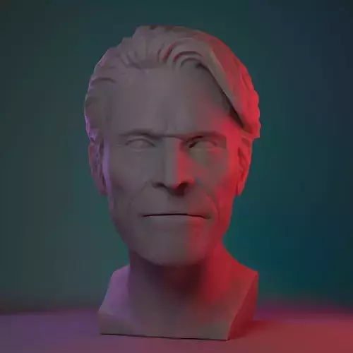 Willem Dafoe Bust Sculpture Ready to print 3D print model