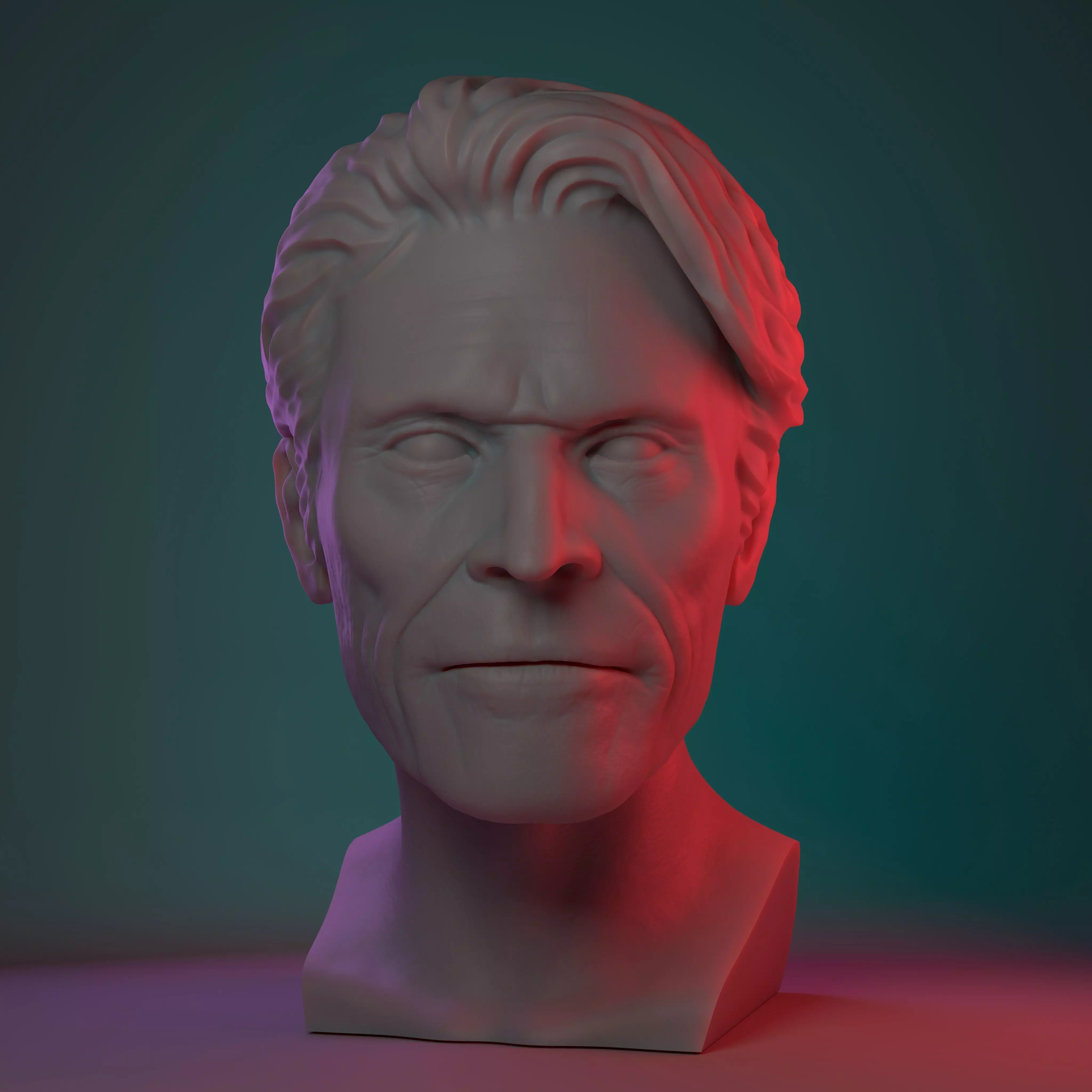 Willem Dafoe Bust Sculpture Ready to print 3D print model_0