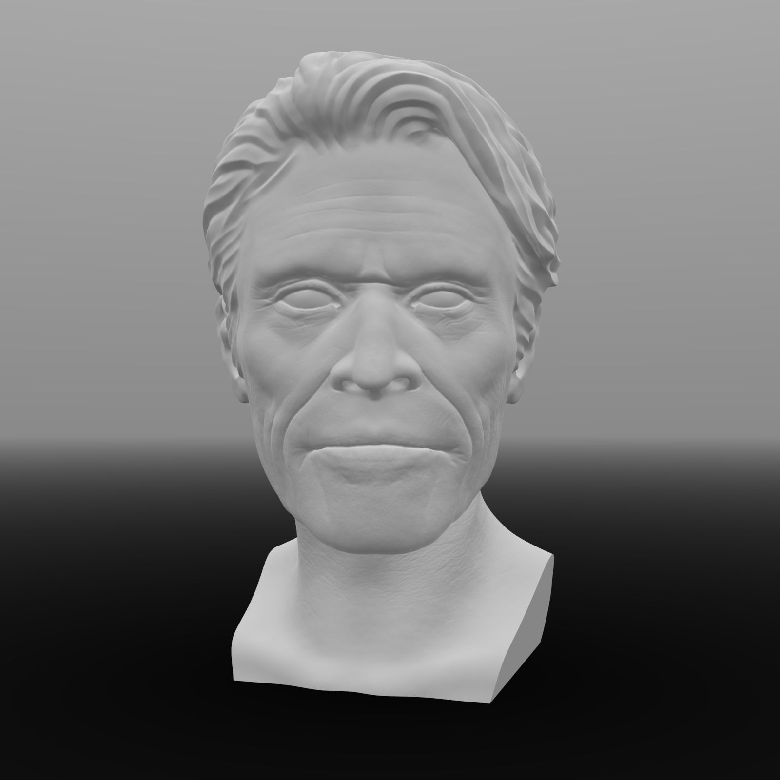 Willem Dafoe Bust Sculpture Ready to print 3D print model_3