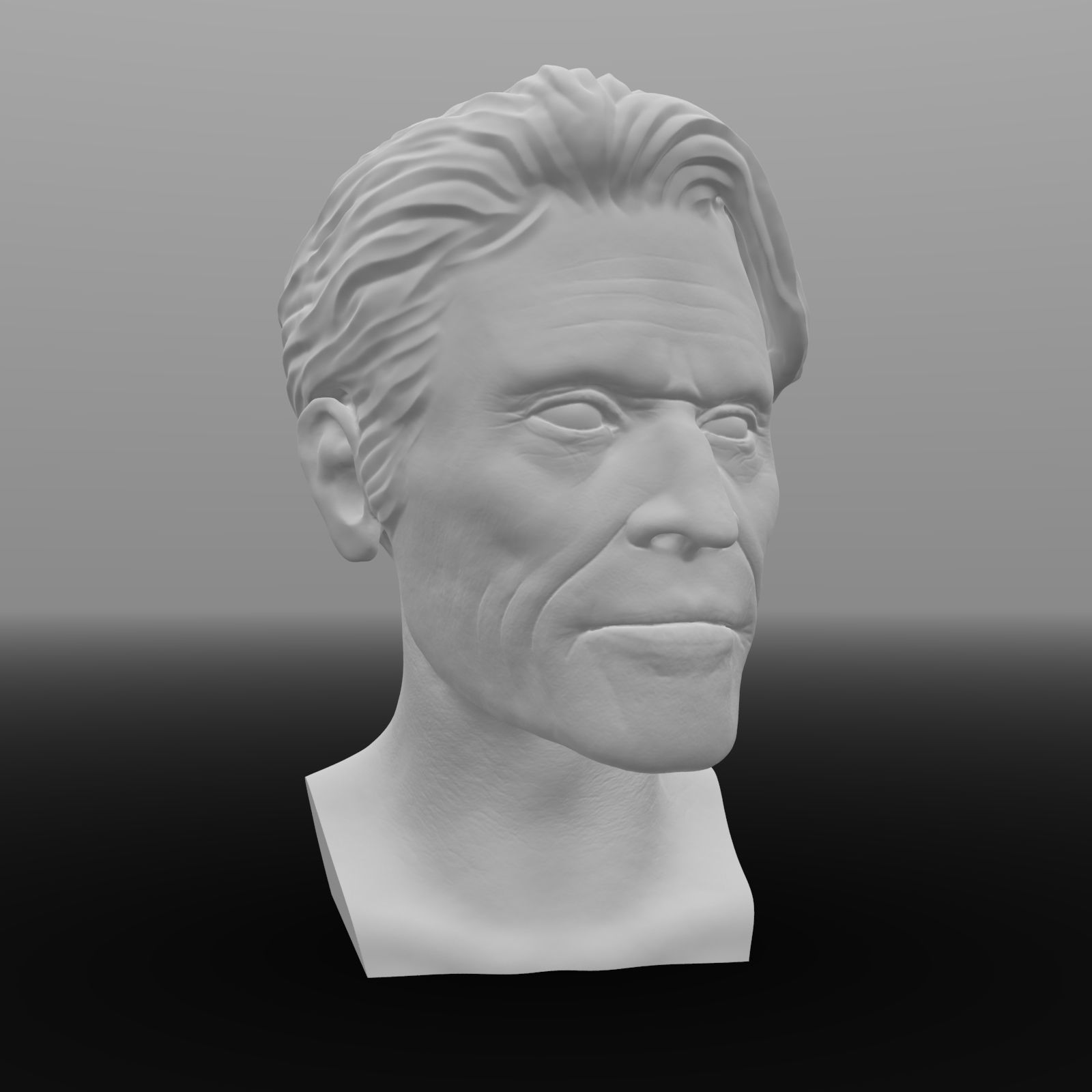 Willem Dafoe Bust Sculpture Ready to print 3D print model_6