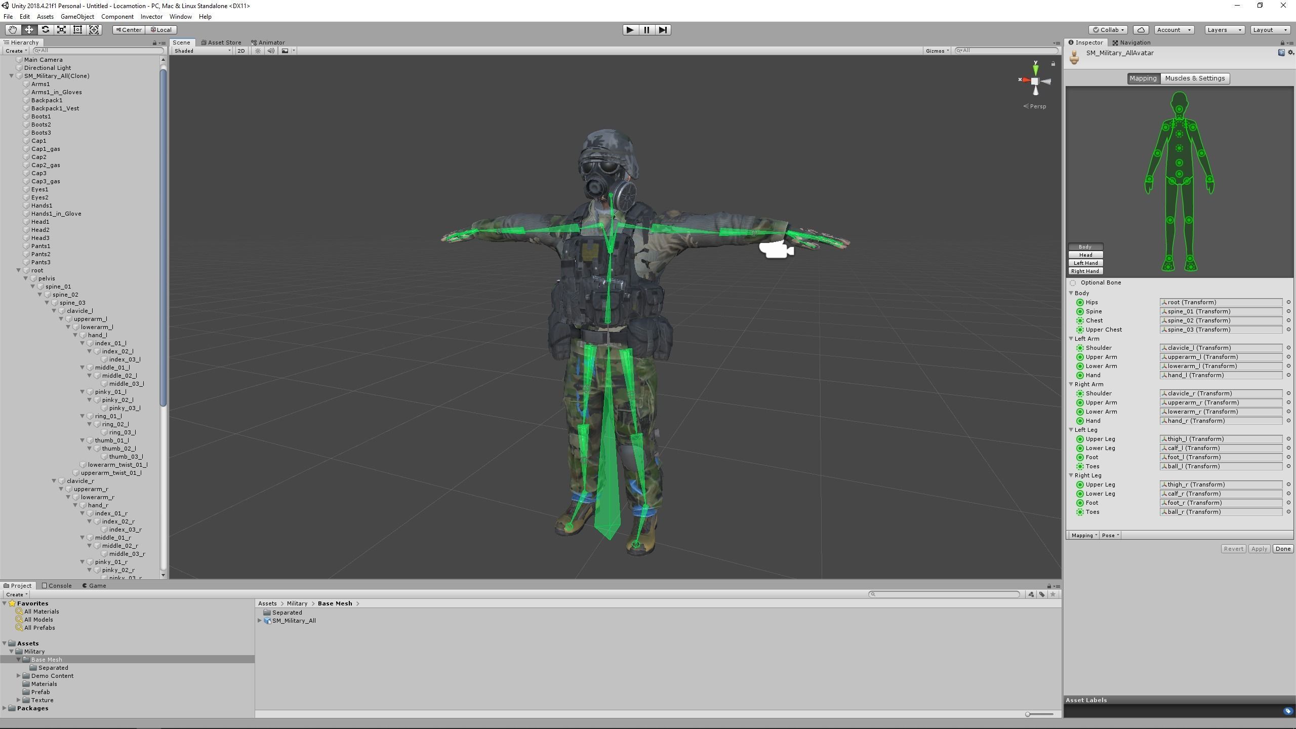 Modular military character Low-poly 3D model_11