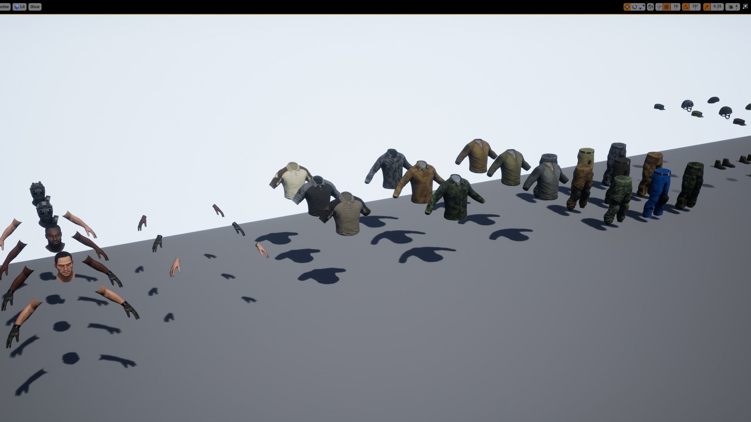 Modular military character Low-poly 3D model_13