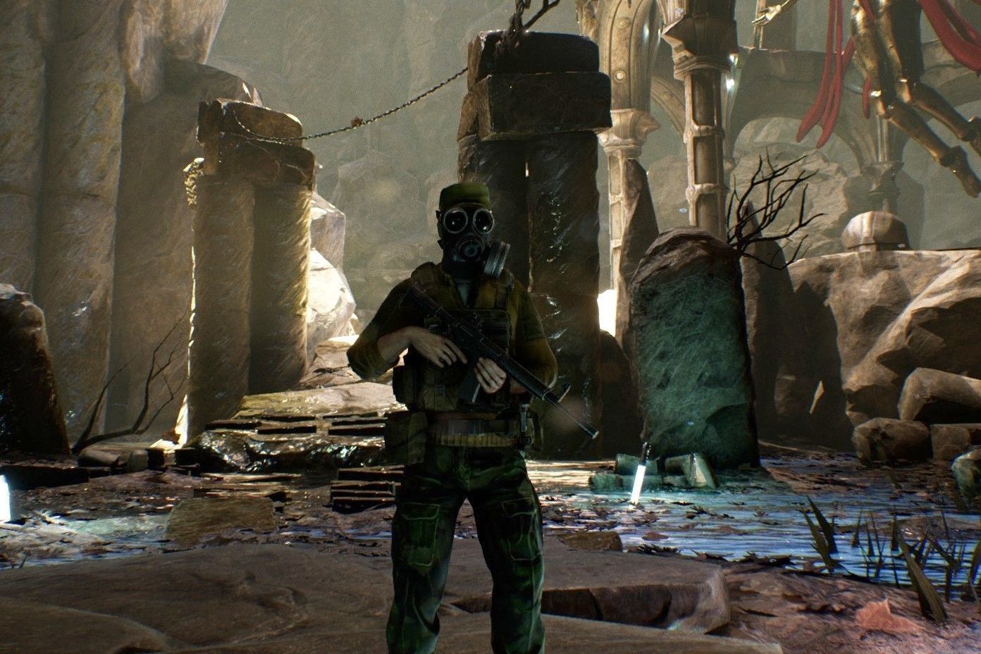 Modular military character Low-poly 3D model_30