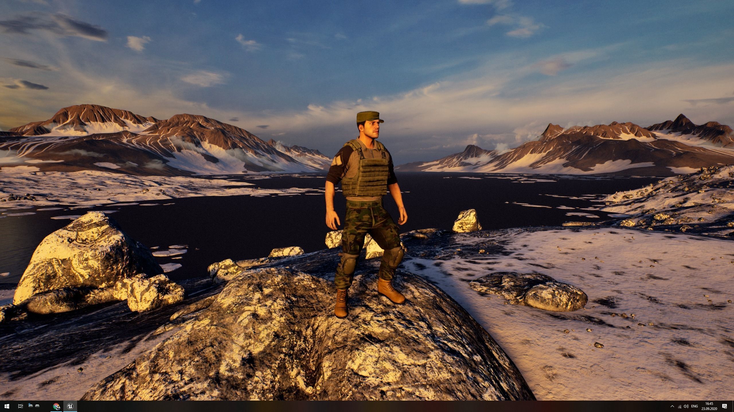 Modular military character Low-poly 3D model_28