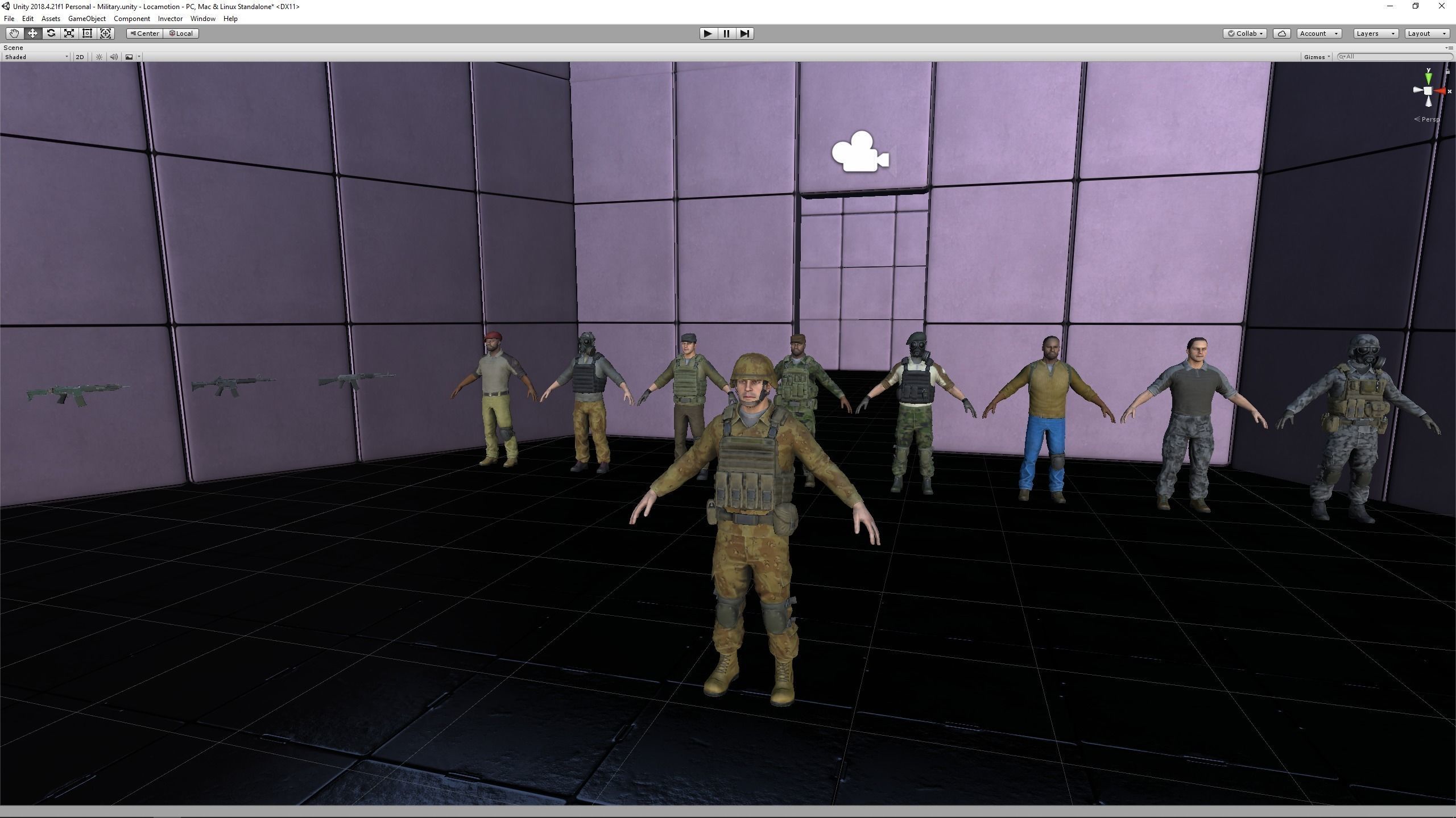 Modular military character Low-poly 3D model_16