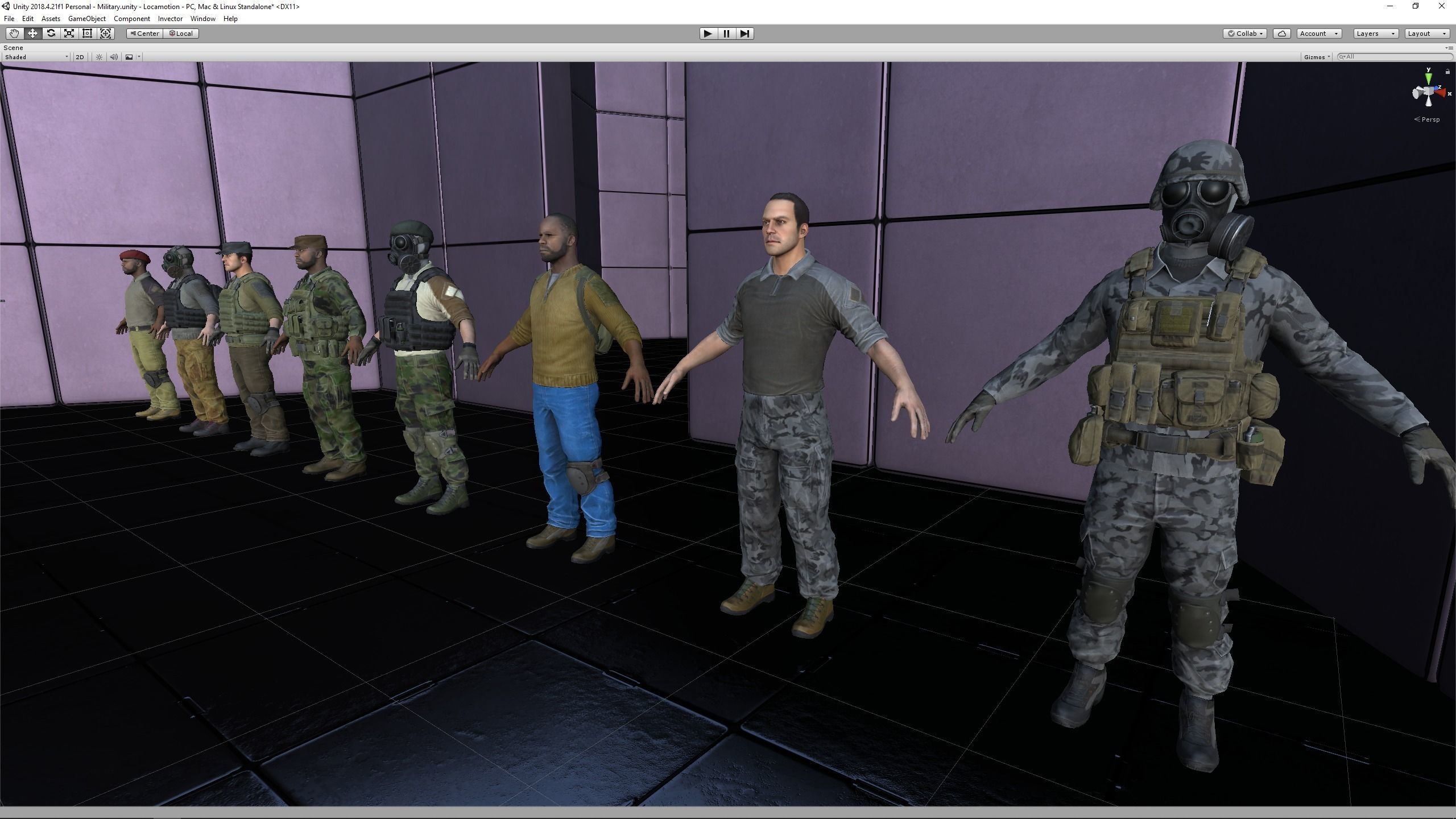 Modular military character Low-poly 3D model_17