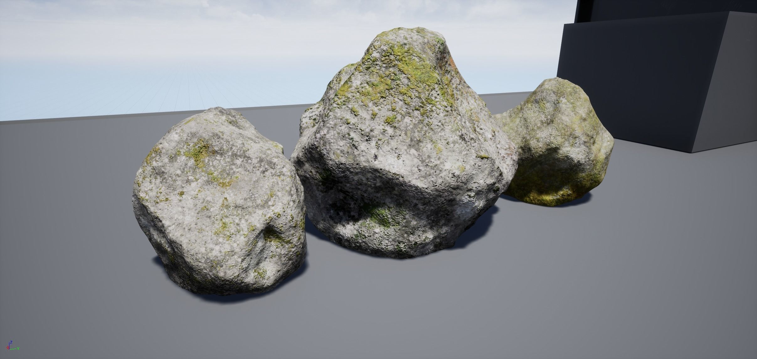 Low-poly forest rocks set Free low-poly 3D model_2