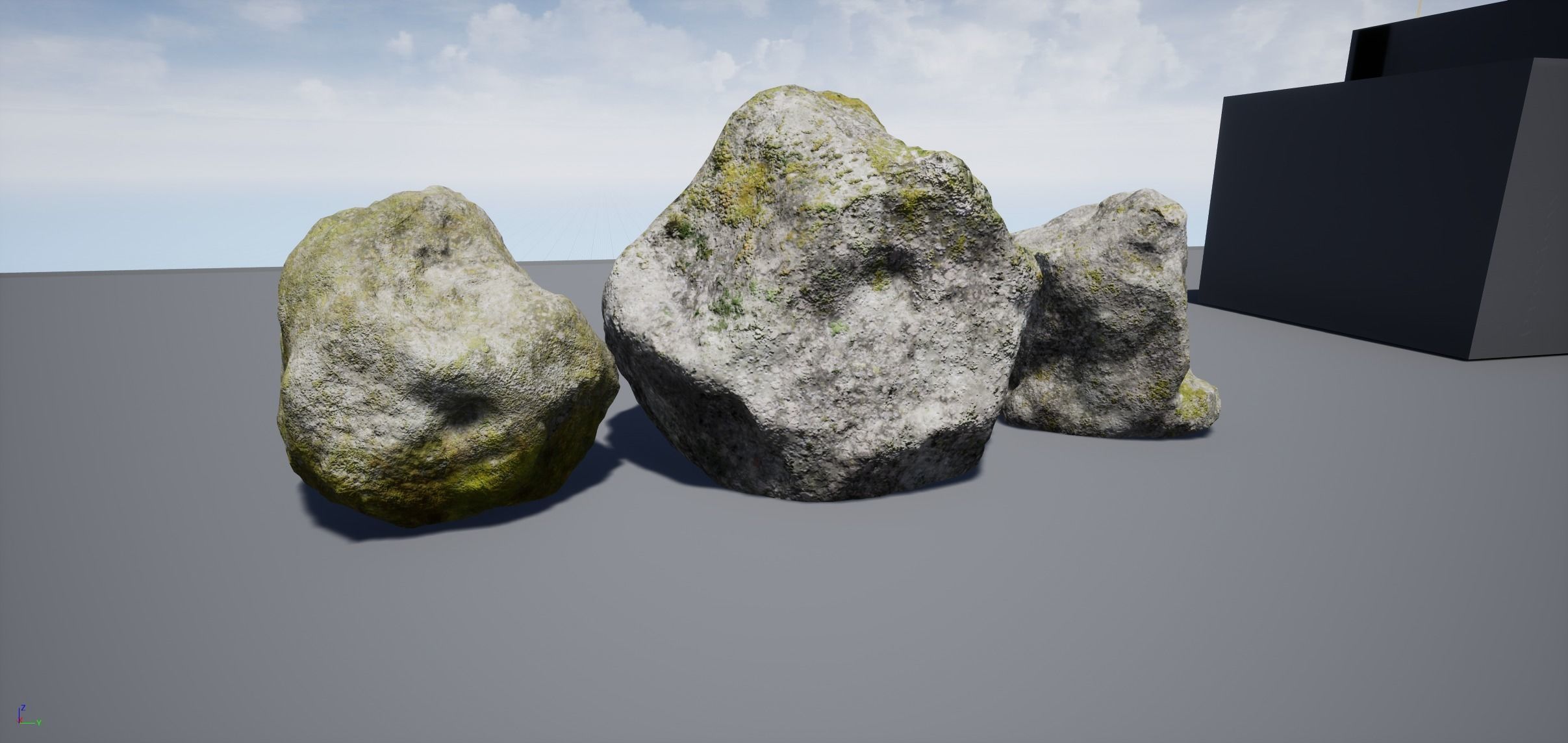 Low-poly forest rocks set Free low-poly 3D model_3