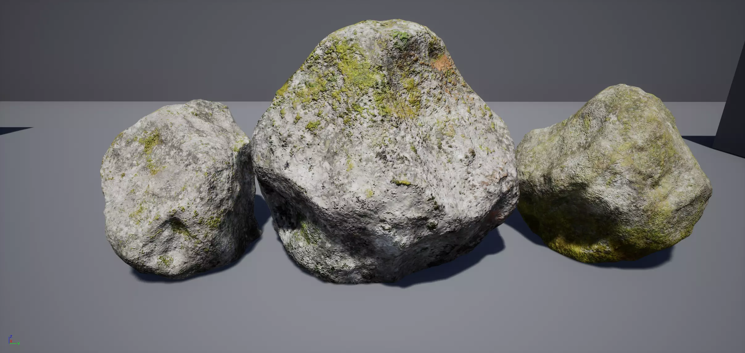 Low-poly forest rocks set Free low-poly 3D model_0