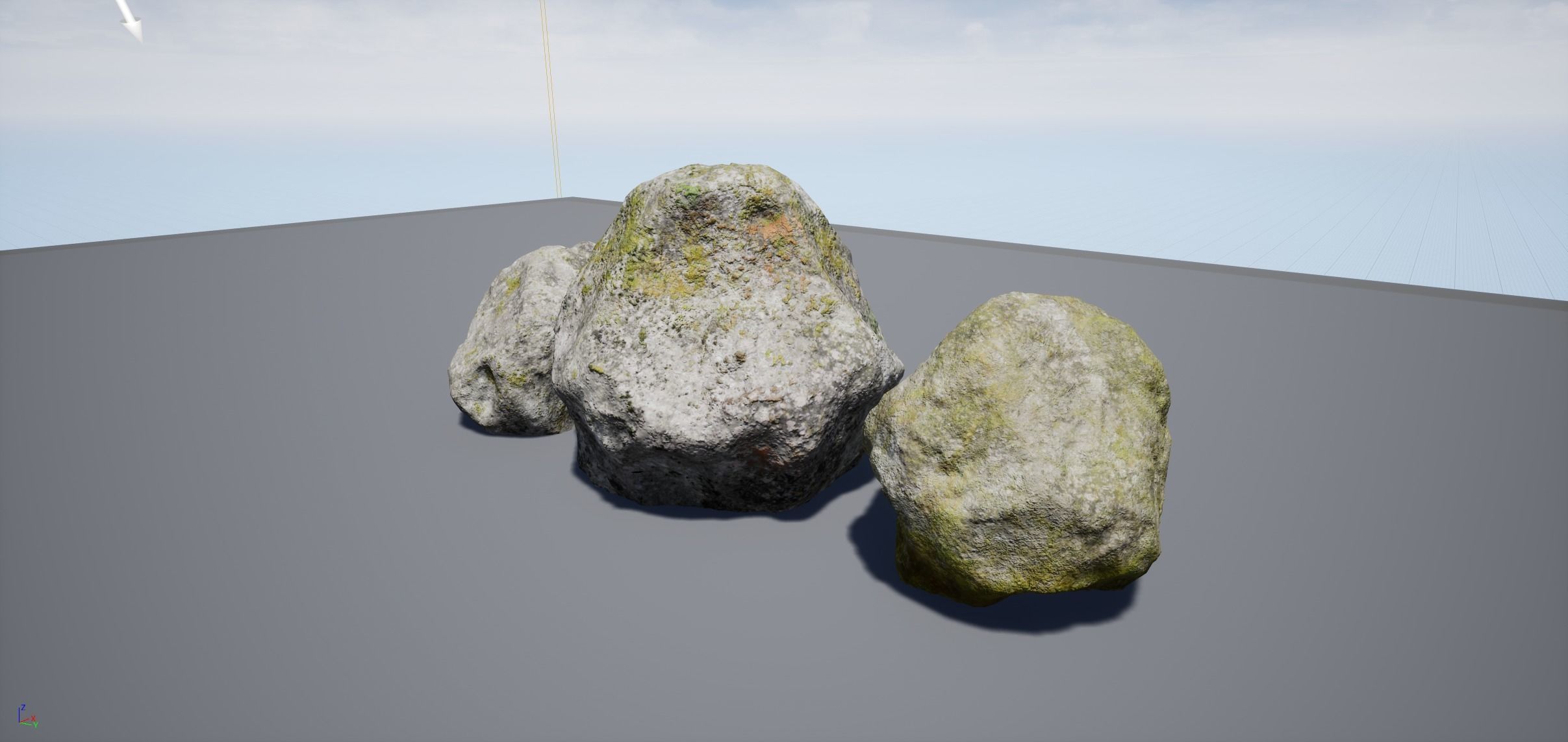 Low-poly forest rocks set Free low-poly 3D model_1