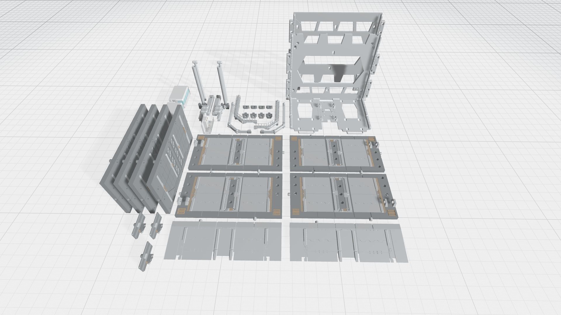 -MHB04C2 -Mecha Hangar Bay 04-2 MG Hangar Customizable Files 3D print model_9